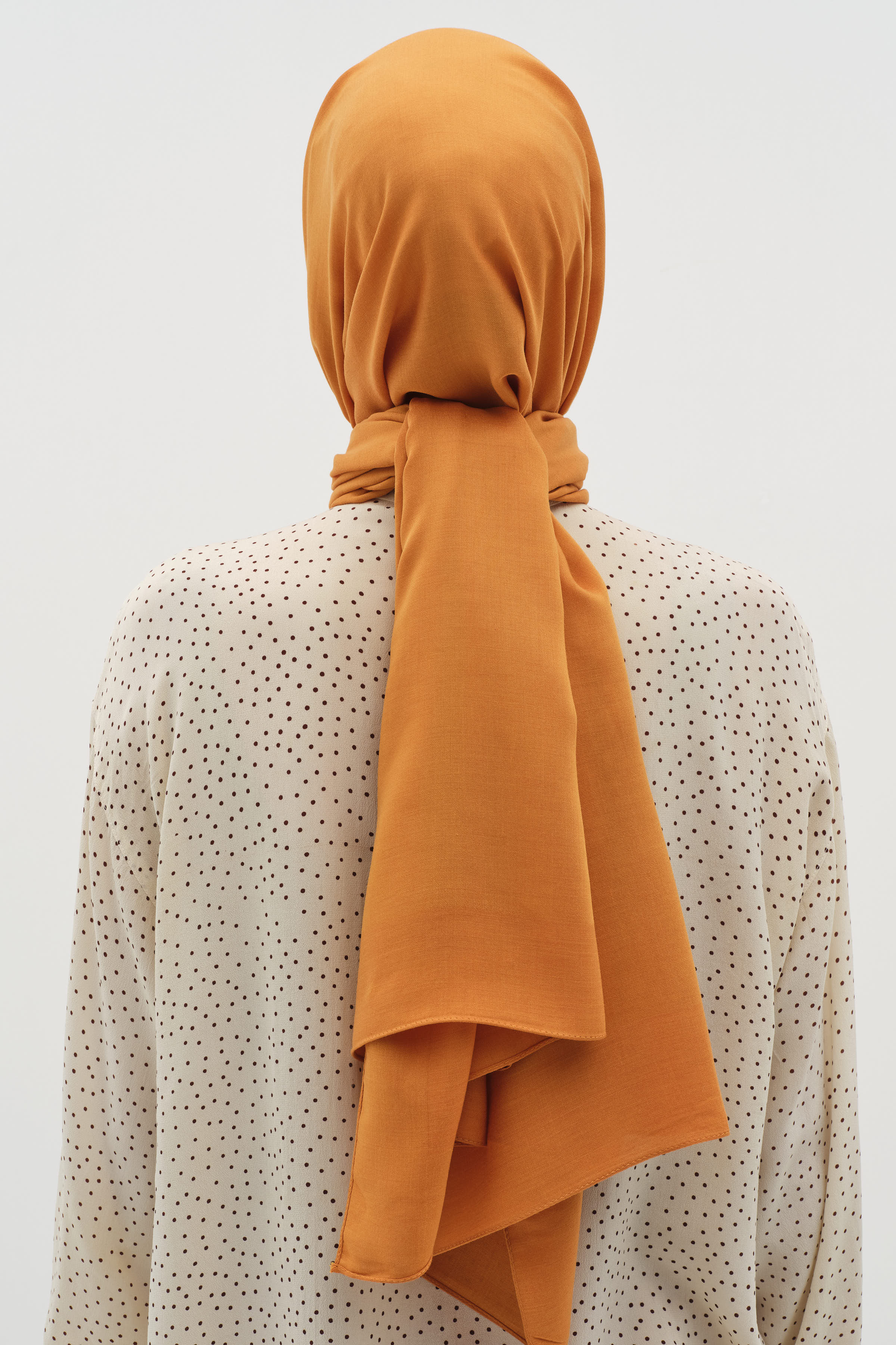 Natural Ton Sür Ton Kenarlı Şal - Taba TUĞBA