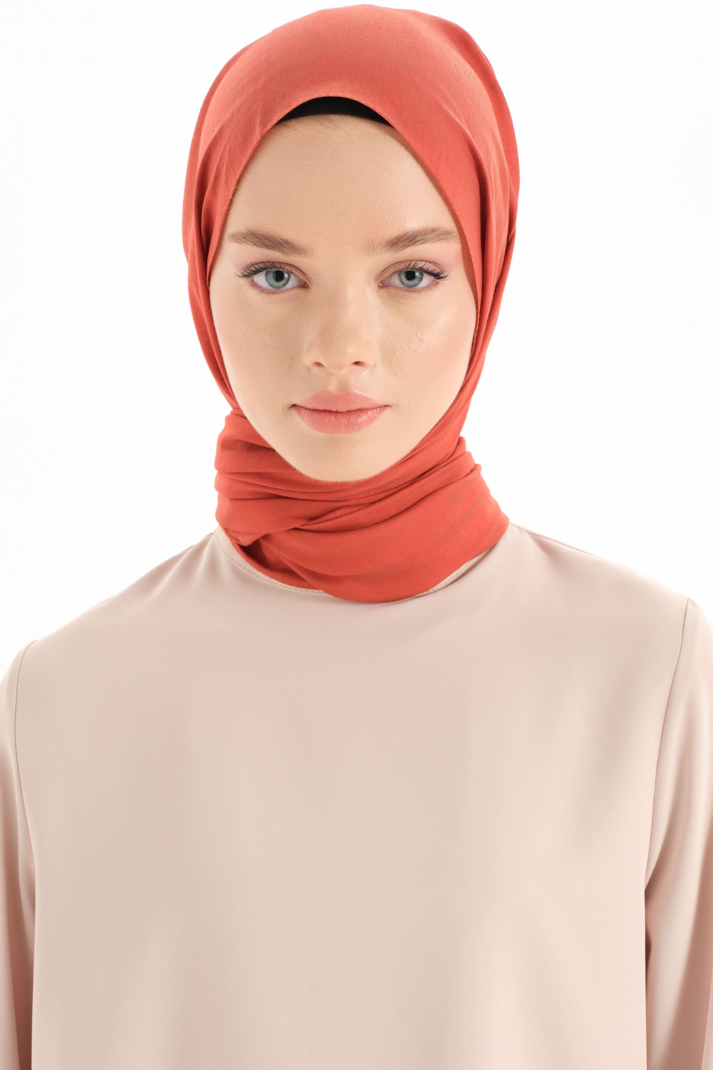 Düz Renk Viskon Şal - Fındık TUGBA