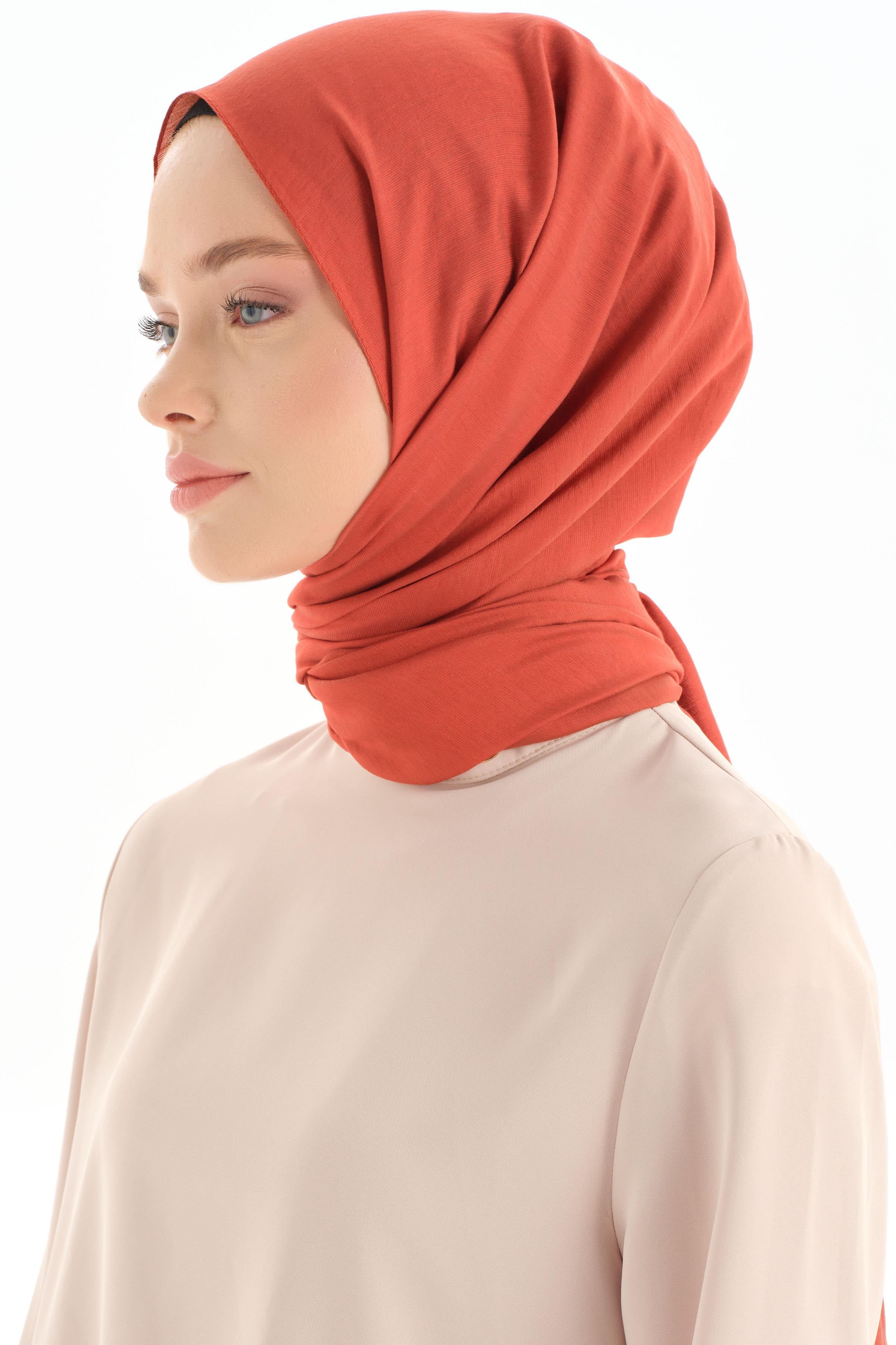 Düz Renk Viskon Şal - Fındık TUGBA