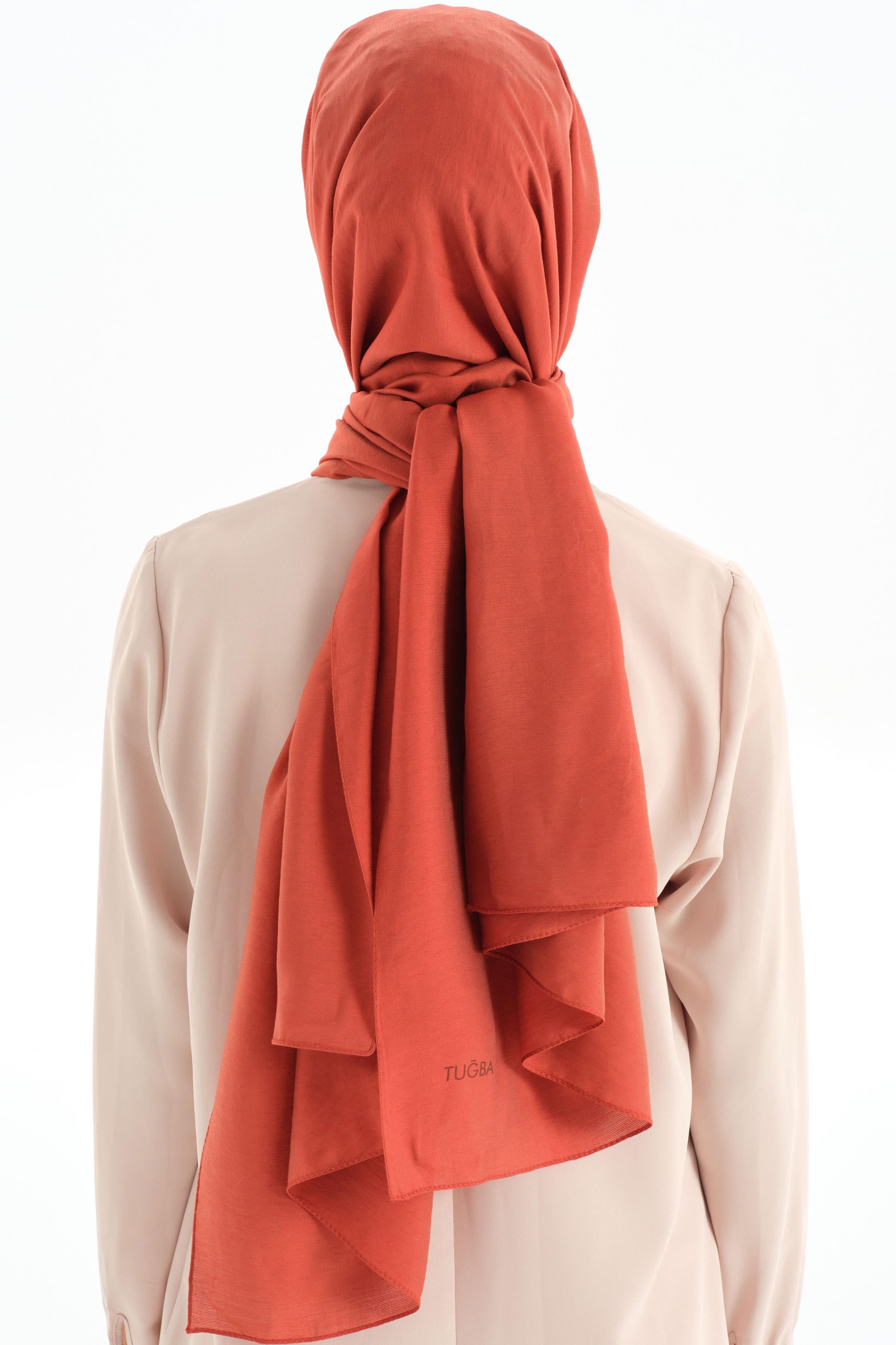 Düz Renk Viskon Şal - Fındık TUGBA