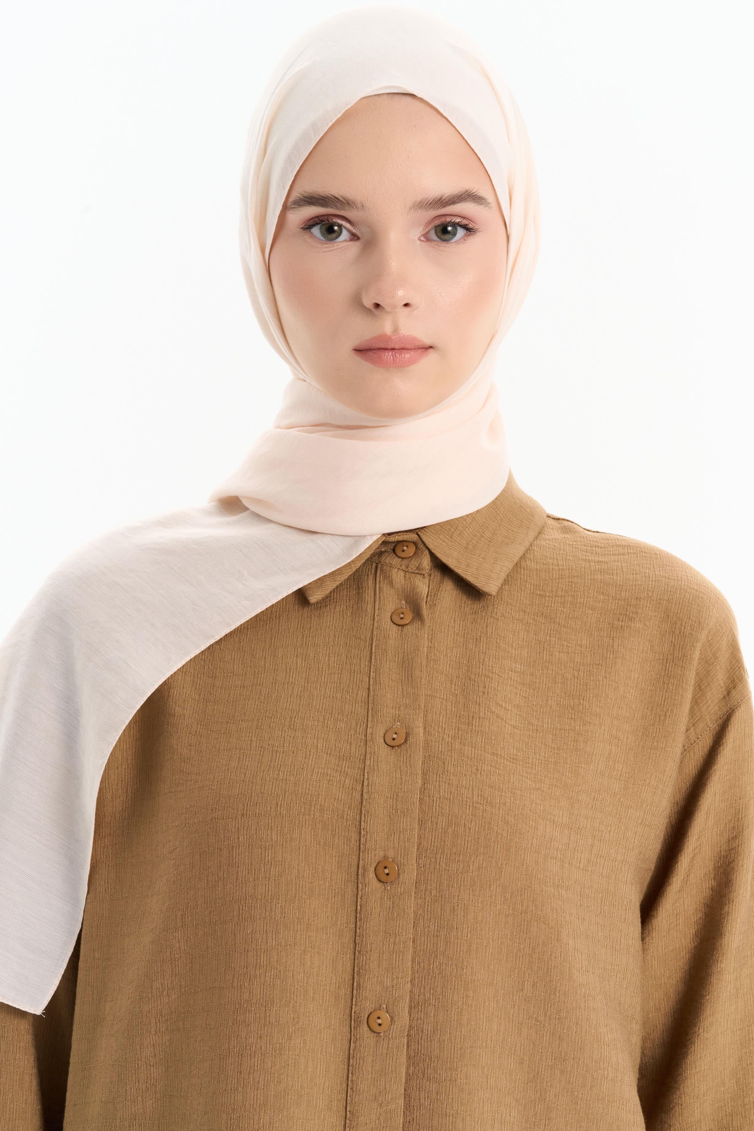 Düz Renk Viskon Şal - Taş TUGBA