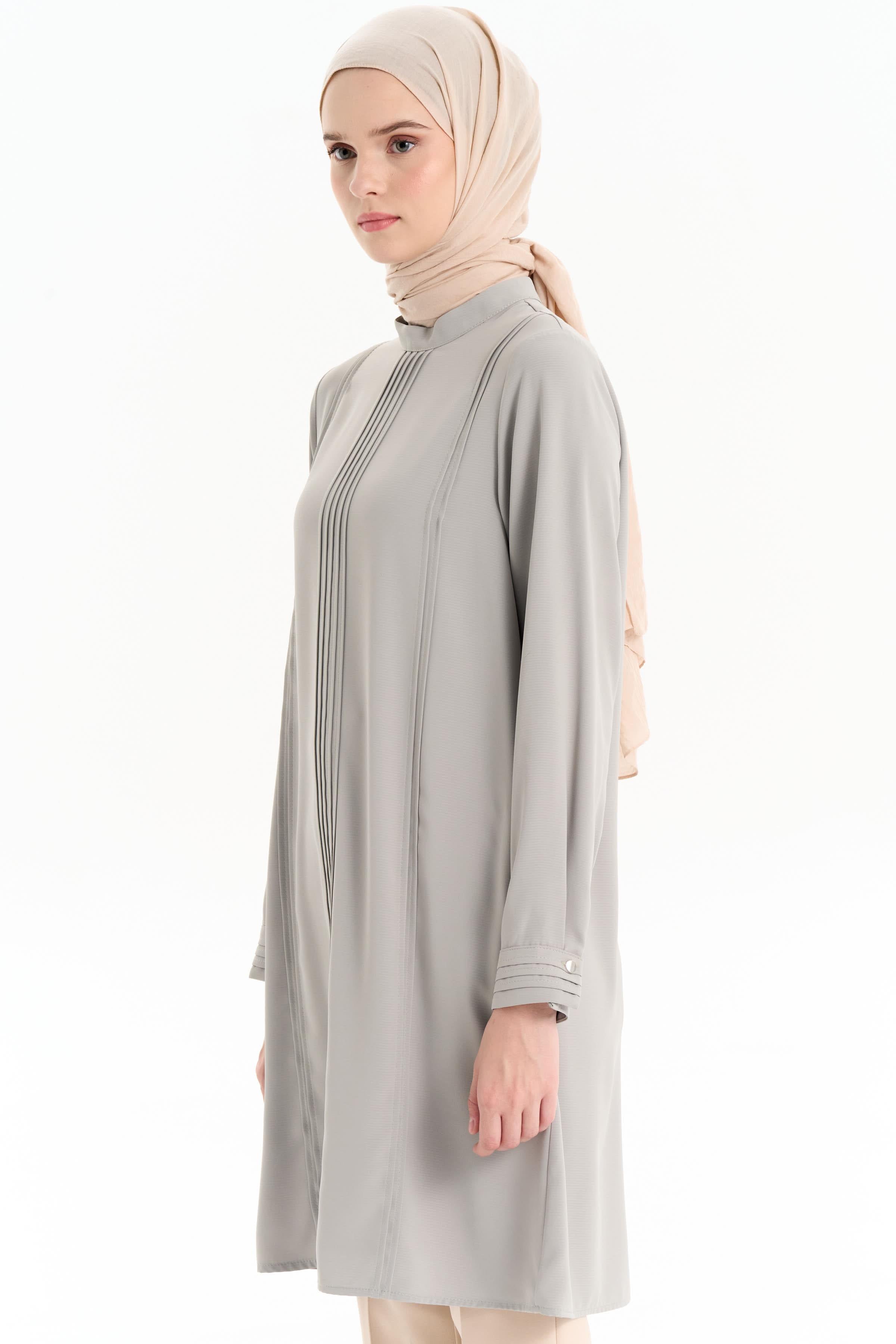 Nervür Detaylı Tunik - Olive TUGBA