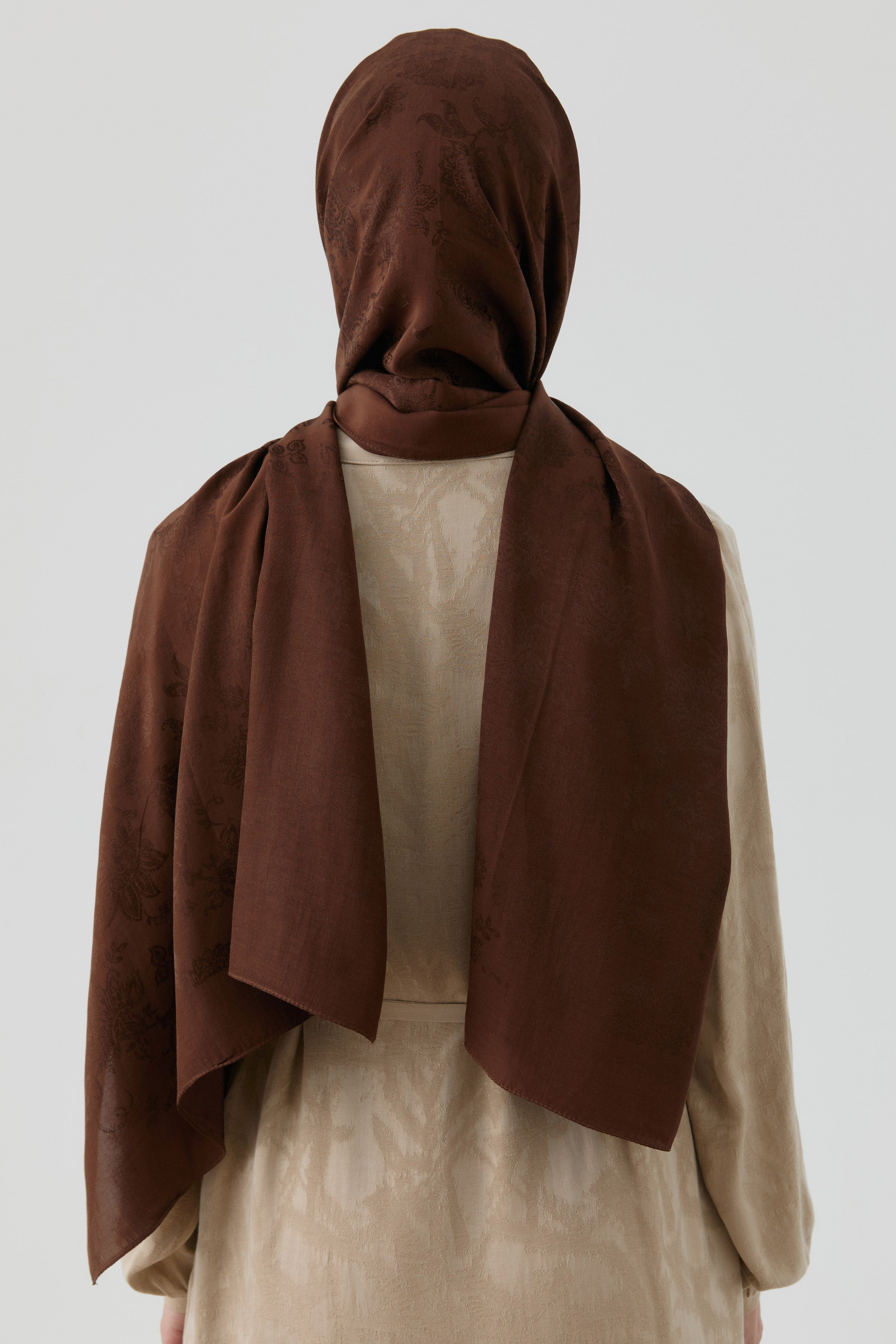 Nevgül Jakar Naturel Şal - Acı Kahve TUGBA