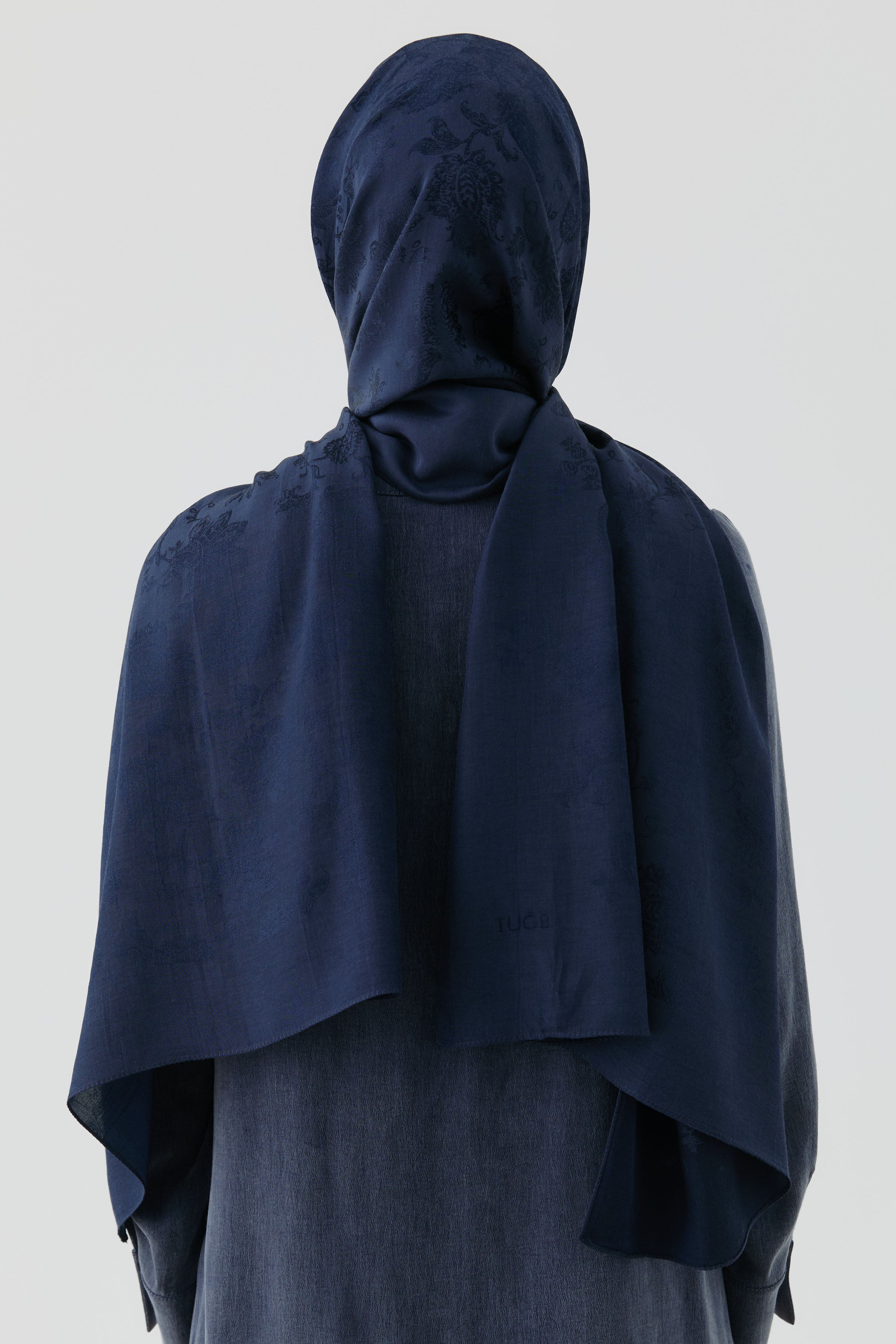 Nevgül Jakar Naturel Şal - Lacivert TUGBA