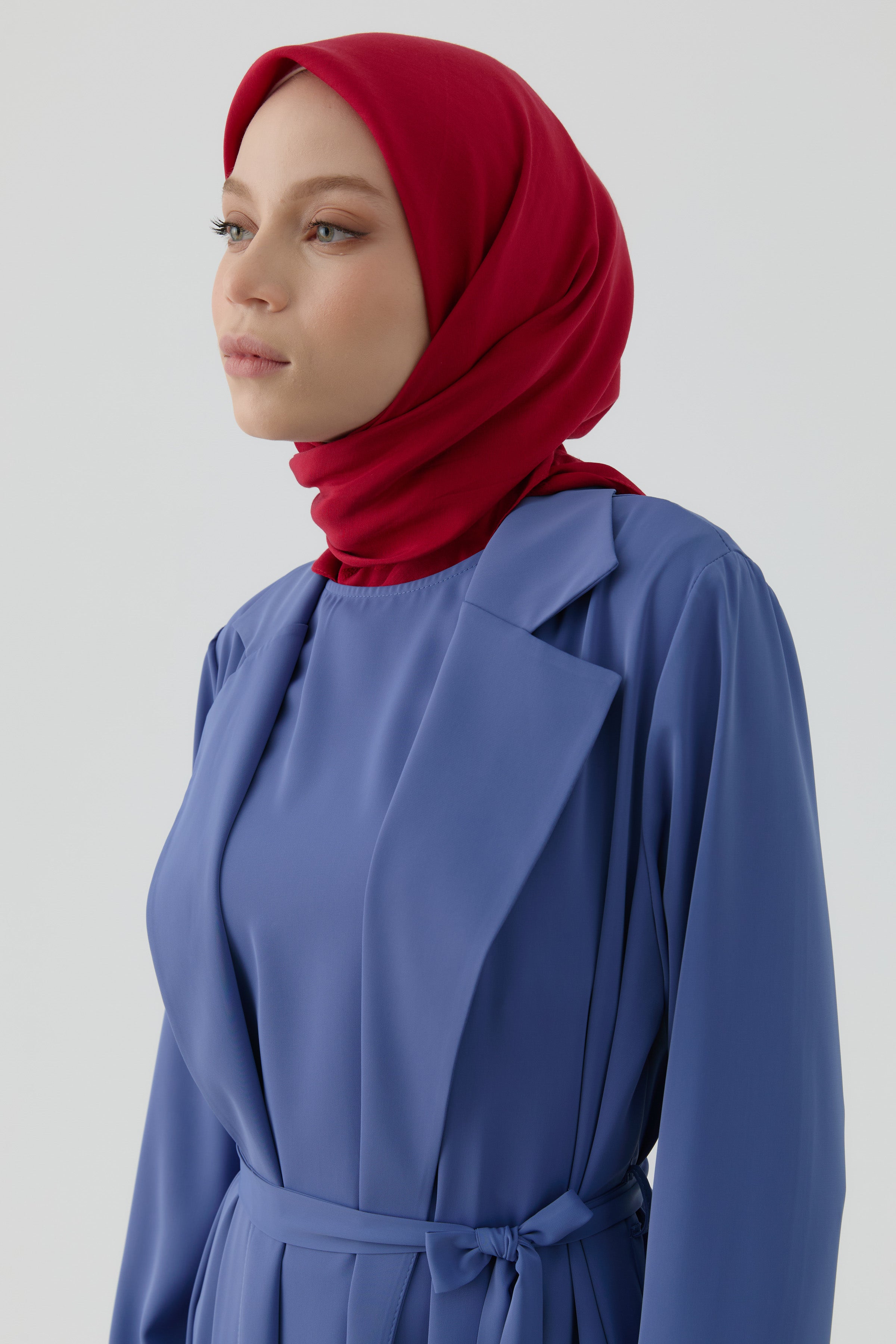 Nevgül Kenar Detaylı Naturel Eşarp - Kırmızı TUGBA