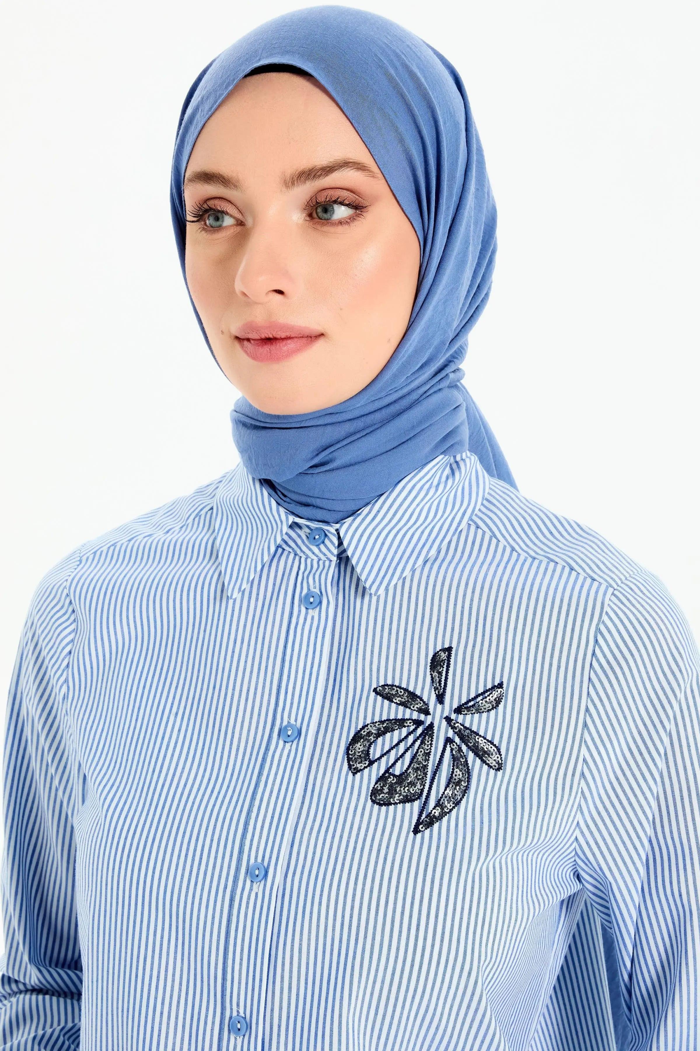 New Comfort Şal - İndigo TUGBA