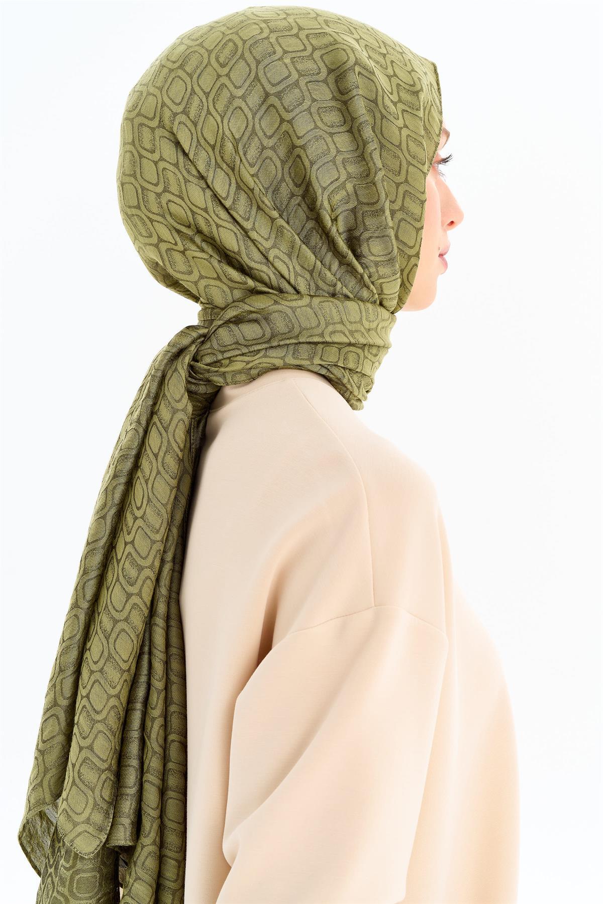 Geometrik Desen Viskon Şal - Çağla TUGBA