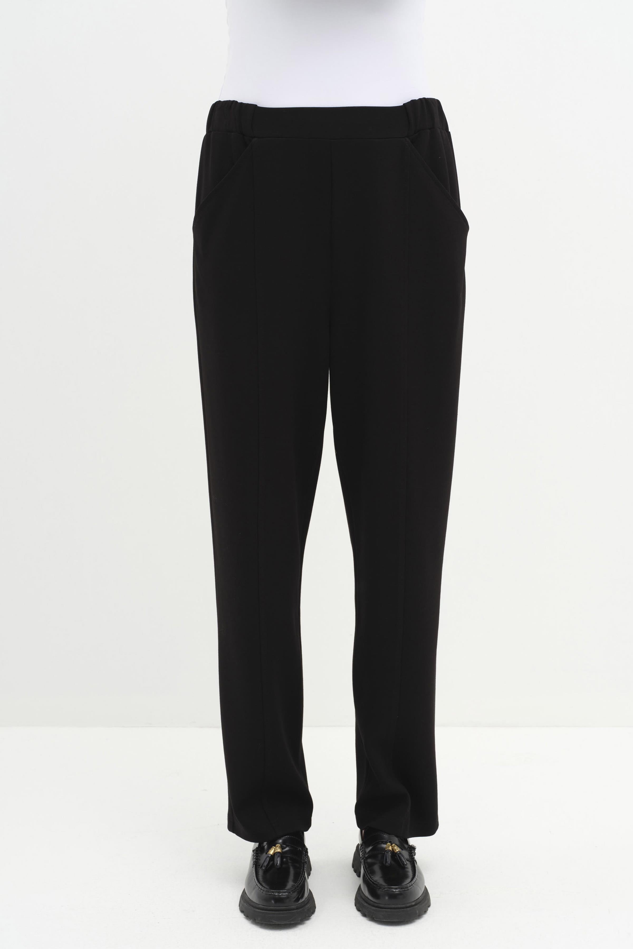 Omuz Detaylı Tunik Pantolon Takım - Siyah TUGBA