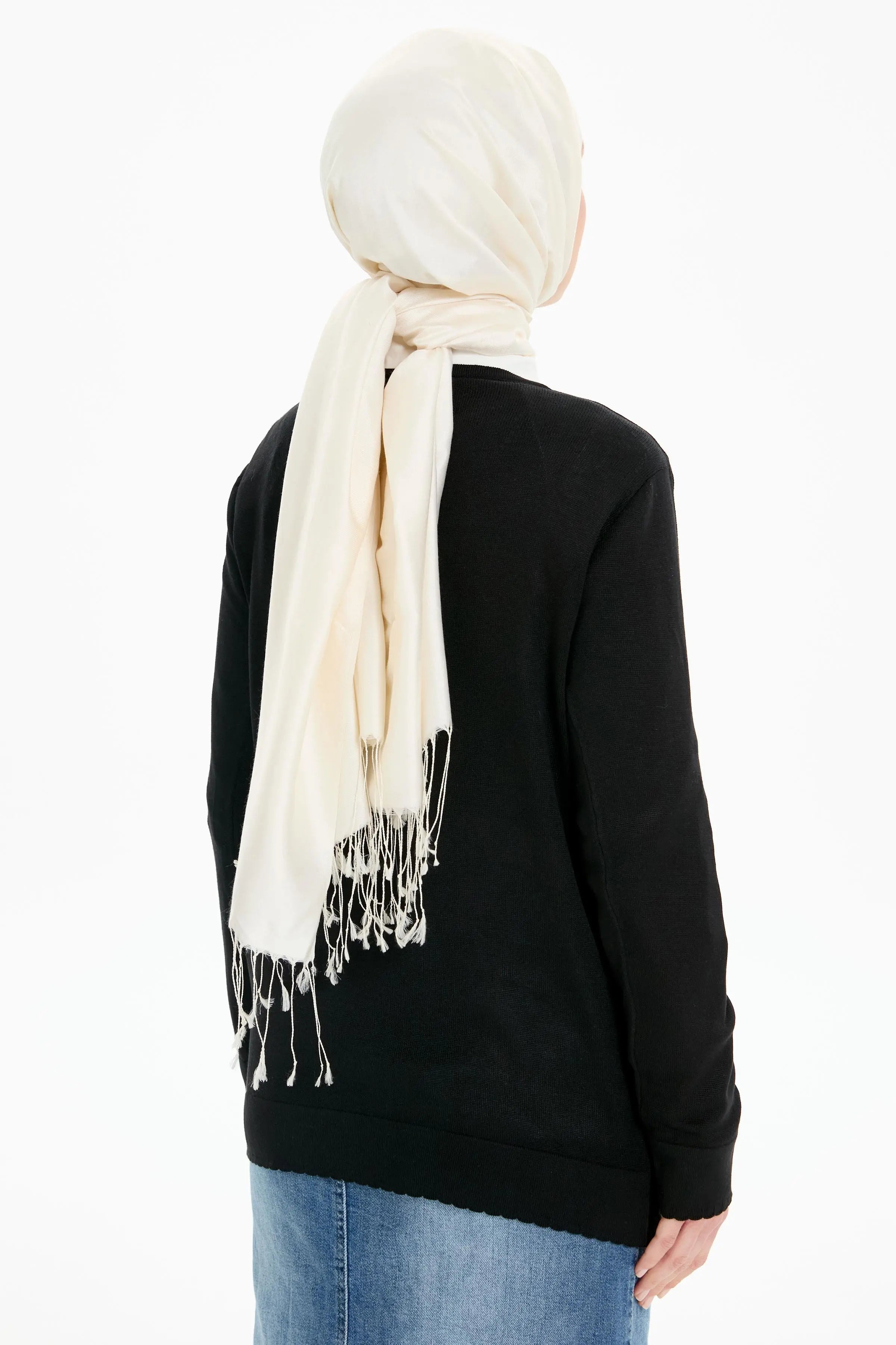 Omuz Düğme Detaylı Rayon Bluz - Siyah TUGBA