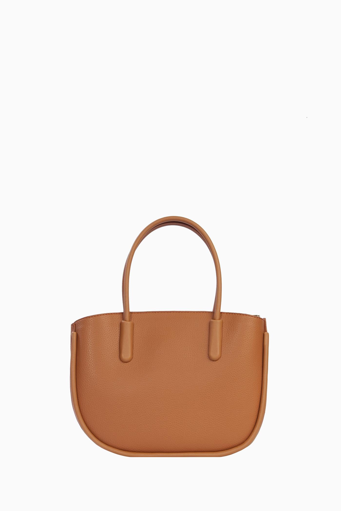 Örgü Detaylı Askılı Çanta - Taba TUGBA