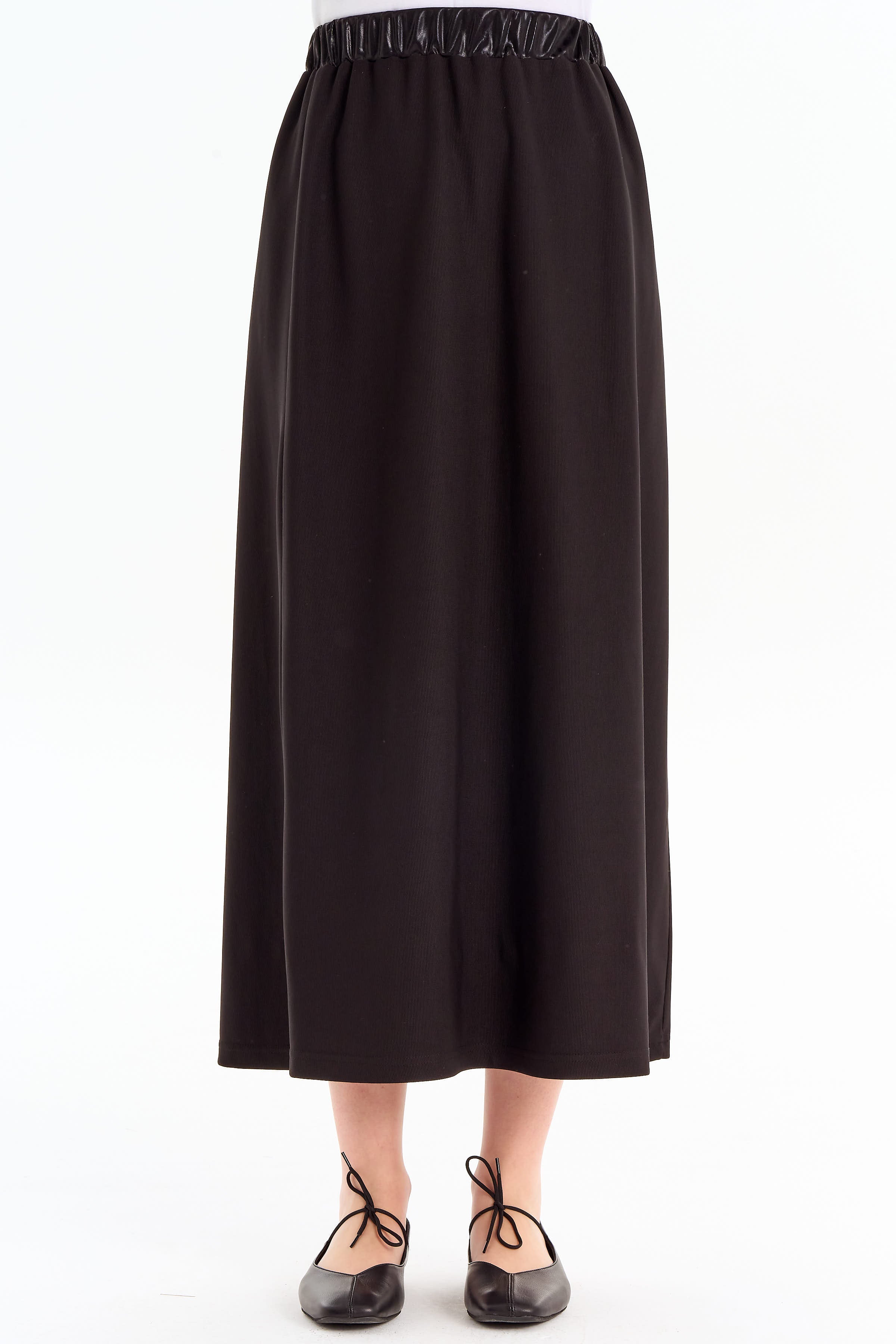 Örme Bluz Etek Takım - Siyah TUGBA