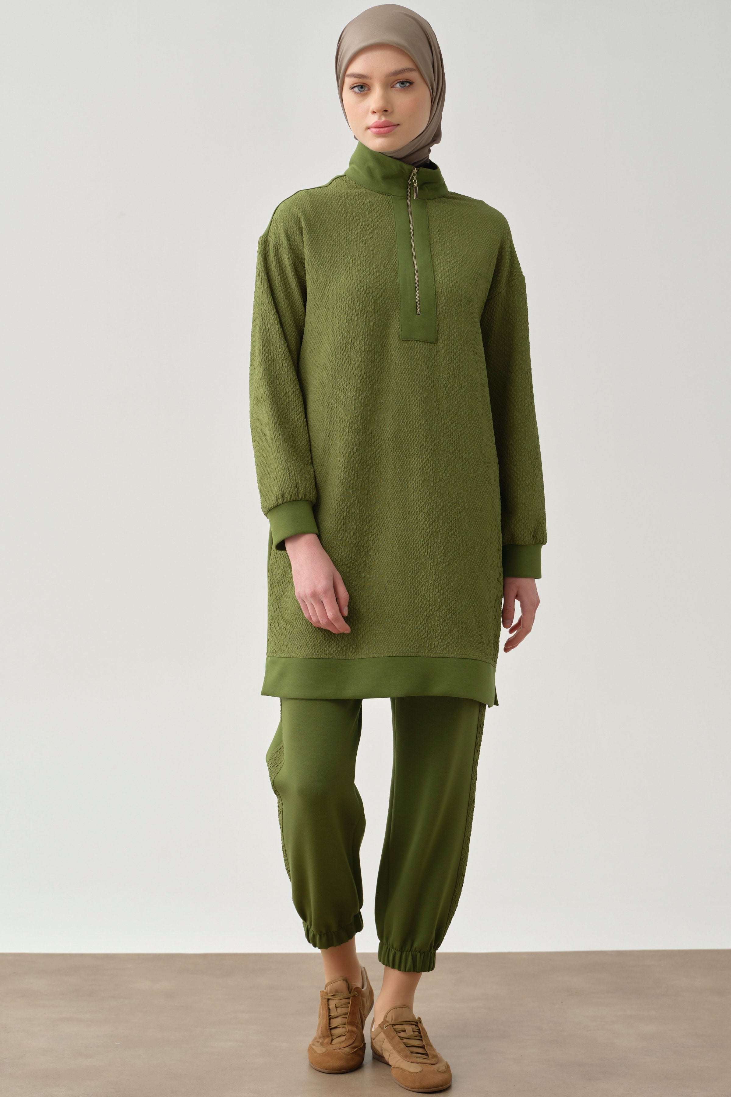 Örme Takım - Olive TUGBA