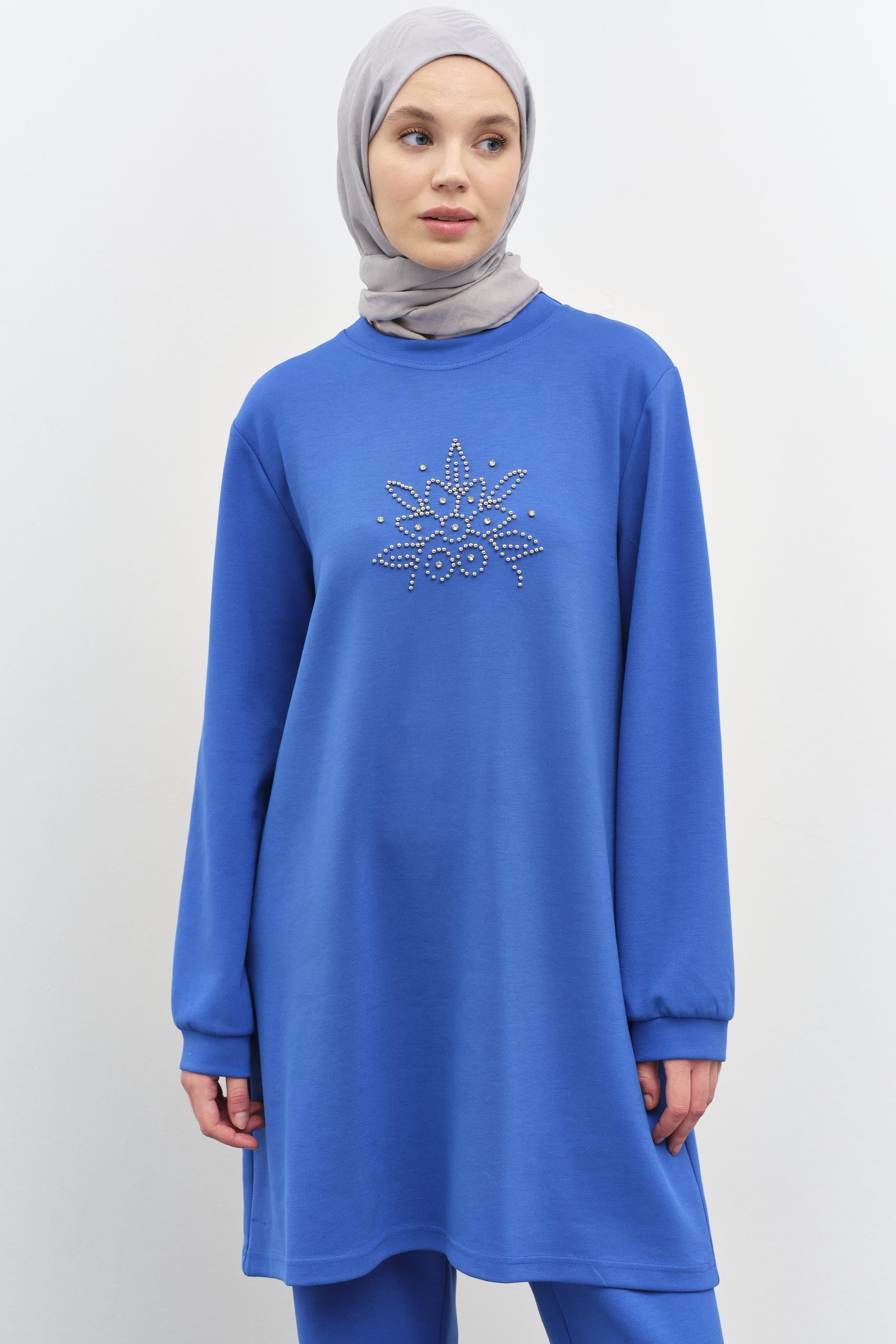 Örme Takım - Saks TUGBA