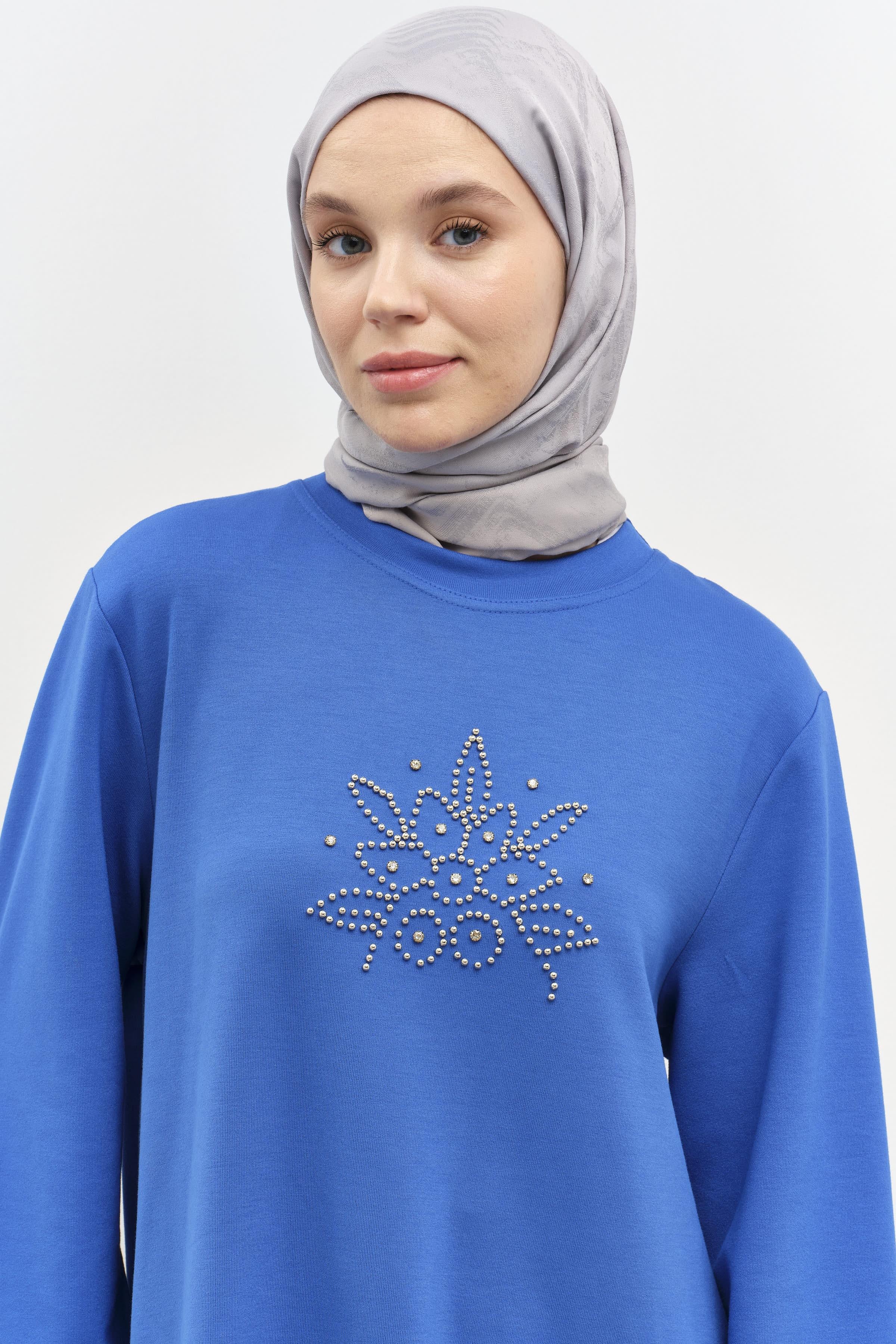 Örme Takım - Saks TUGBA