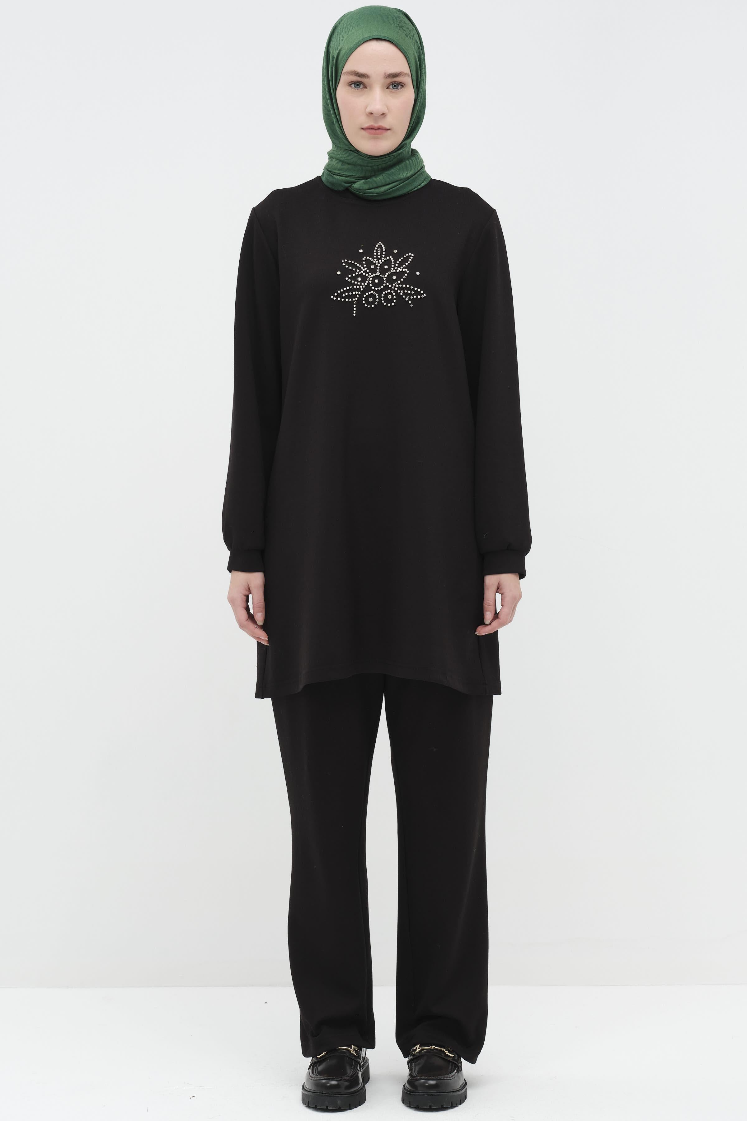 Örme Takım - Siyah TUGBA