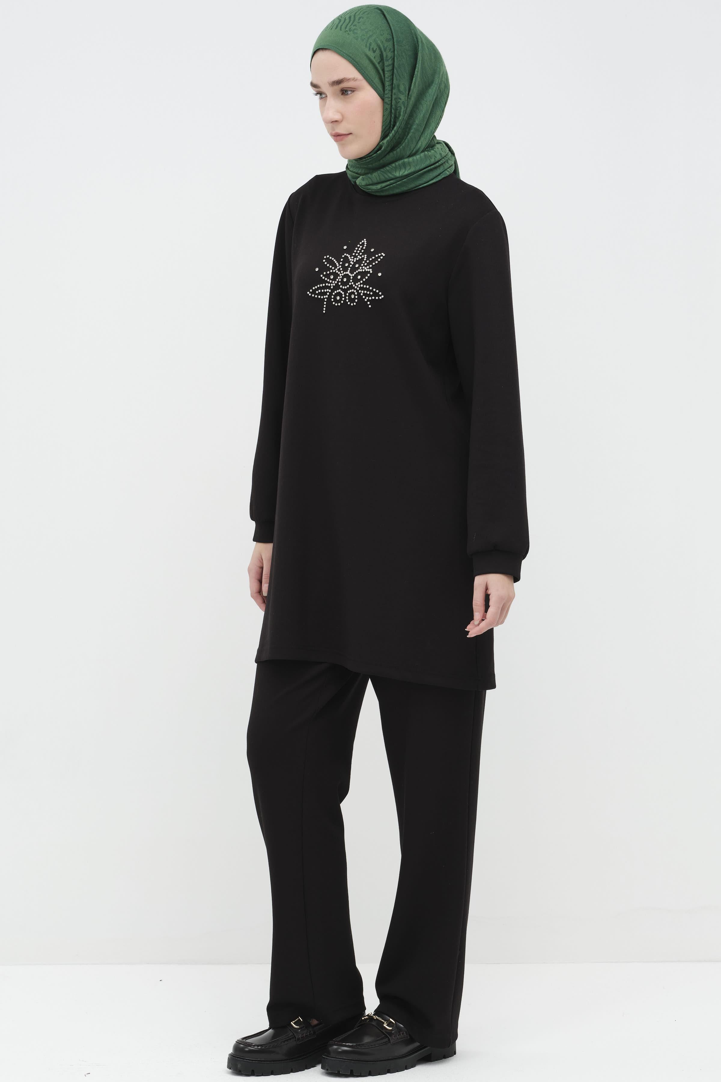 Örme Takım - Siyah TUGBA