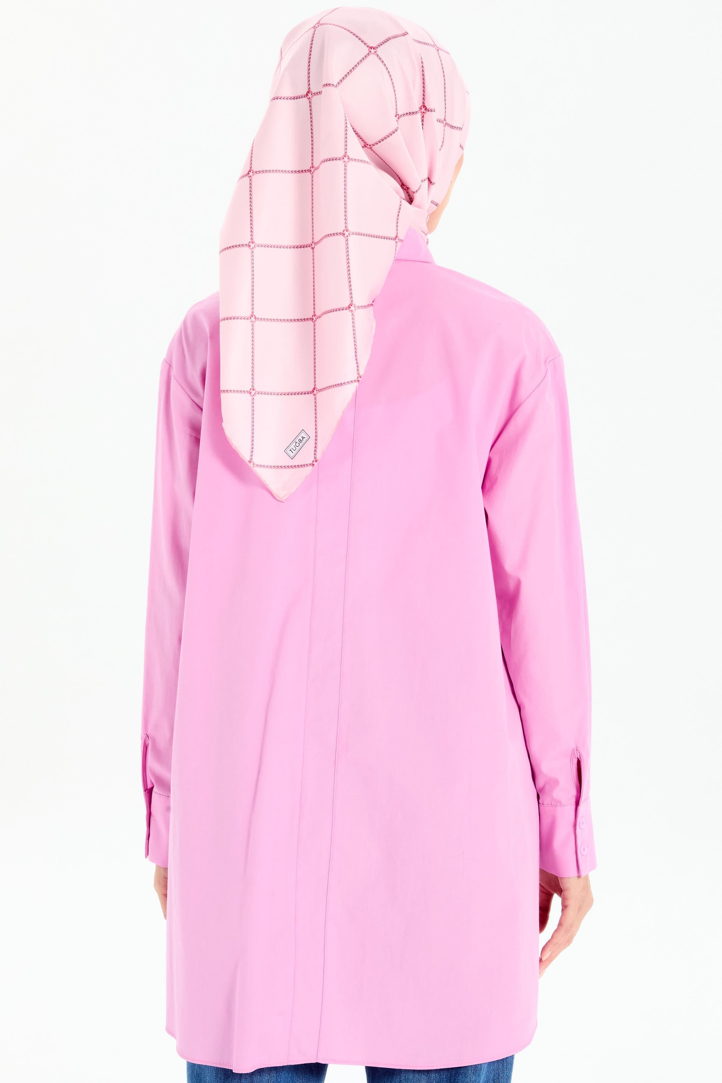 Oversize Cepli Tunik - Pembe TUGBA
