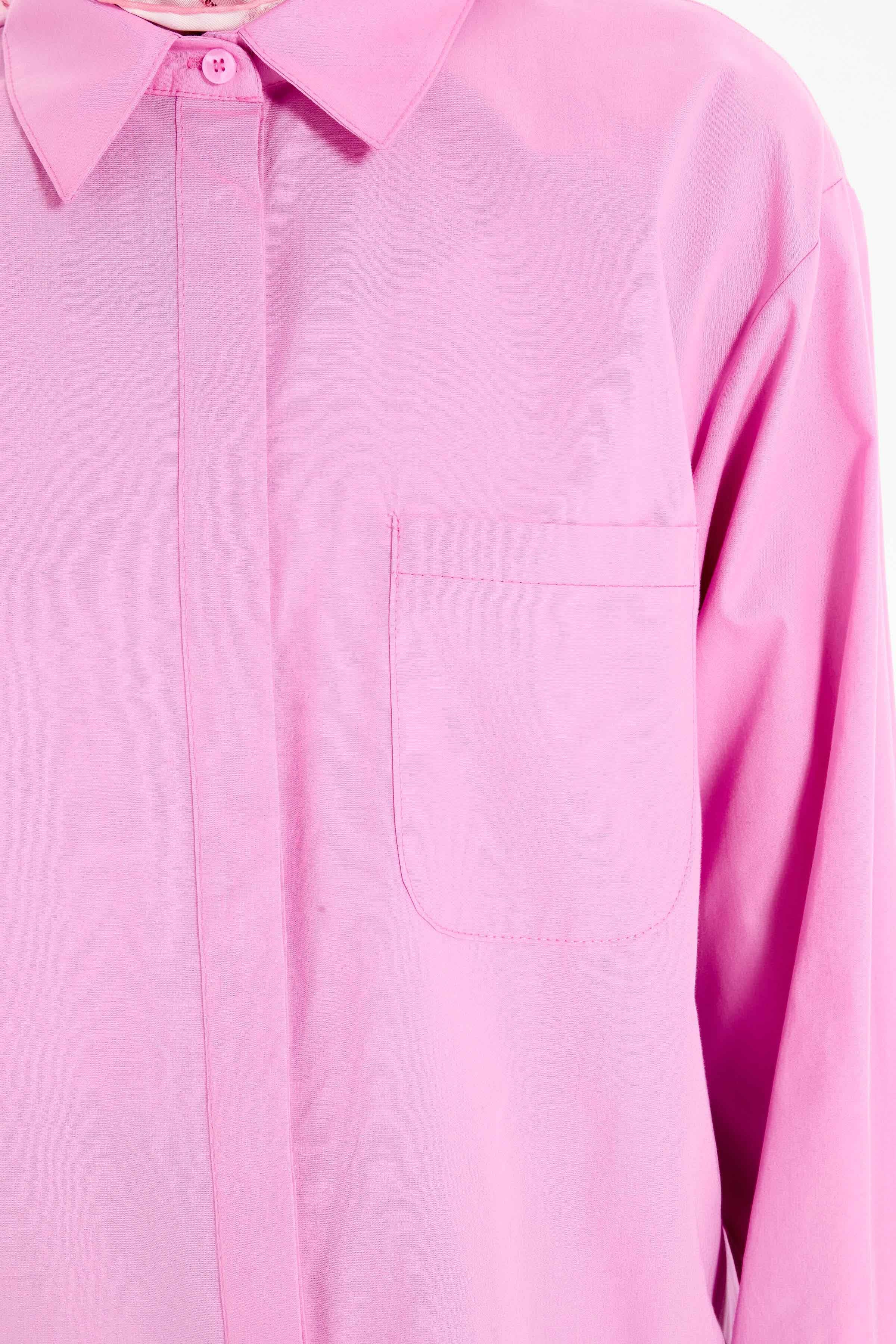 Oversize Cepli Tunik - Pembe TUGBA
