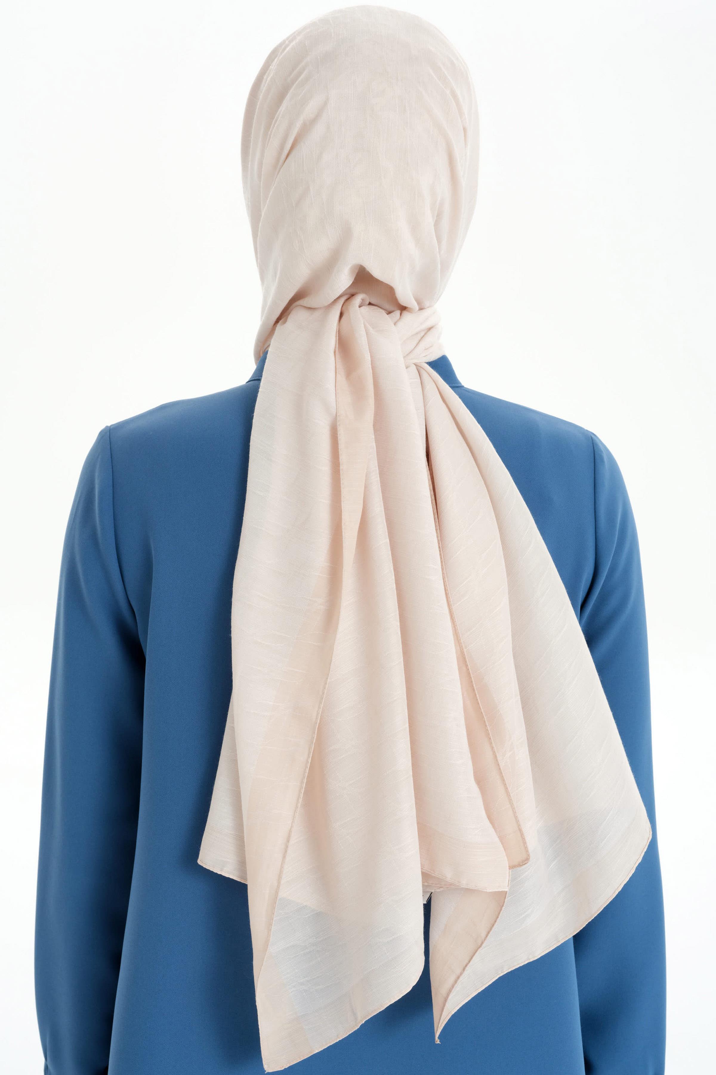 Düz Renk Jakar Şal - Taş TUGBA