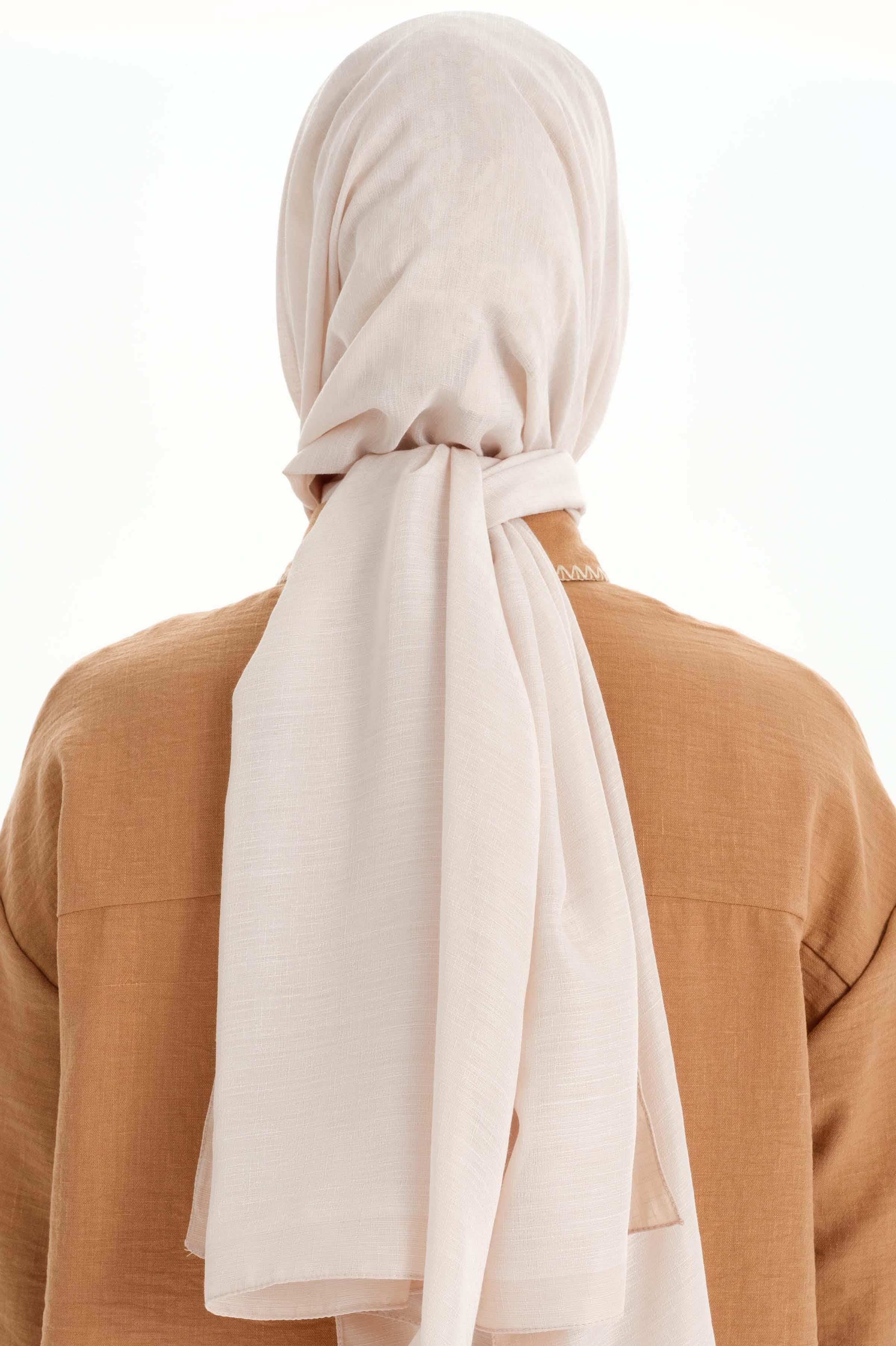 Kenar Şeritli Jakar Şal - Taş TUGBA