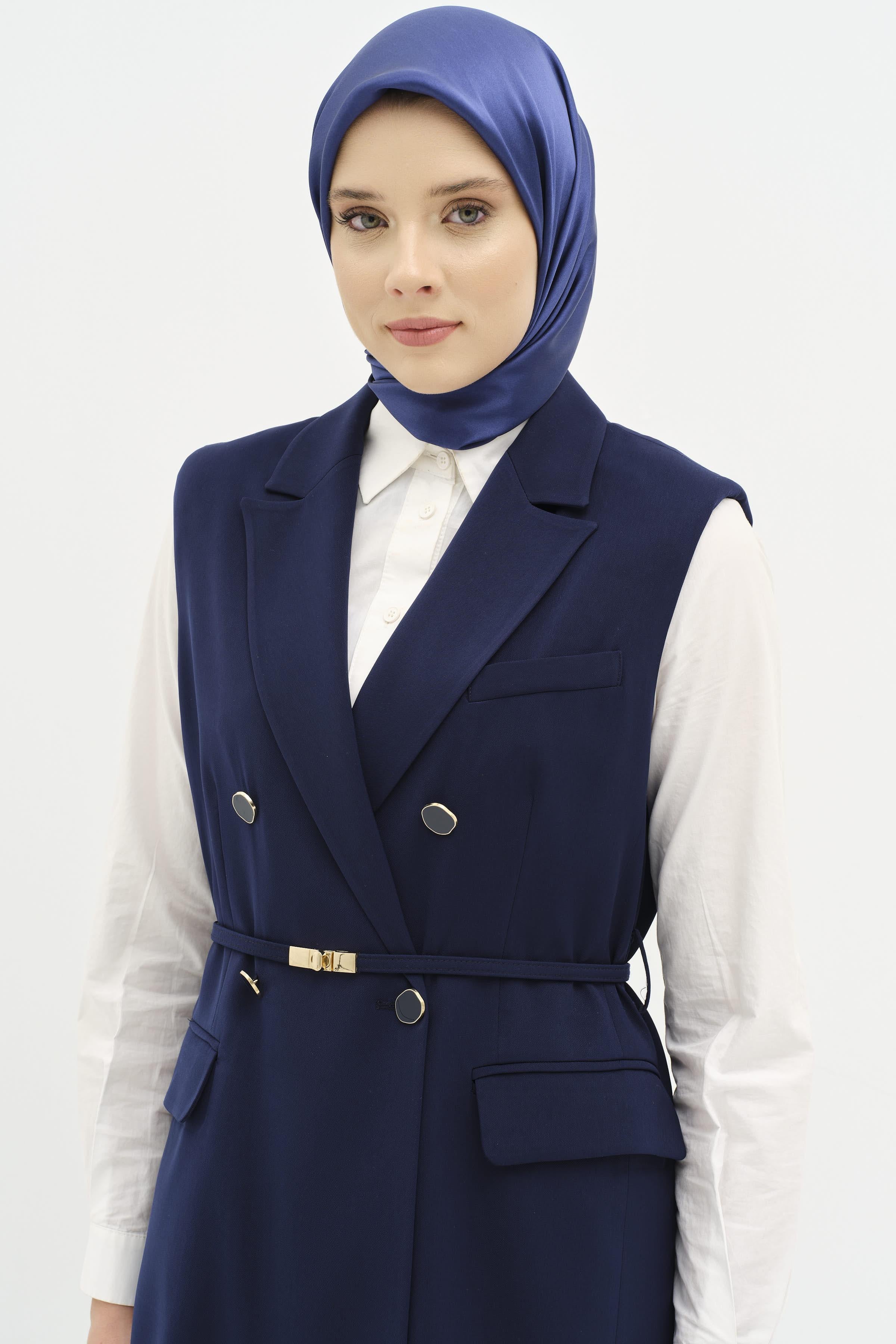 Pantolon Yelek Takım - Lacivert TUGBA