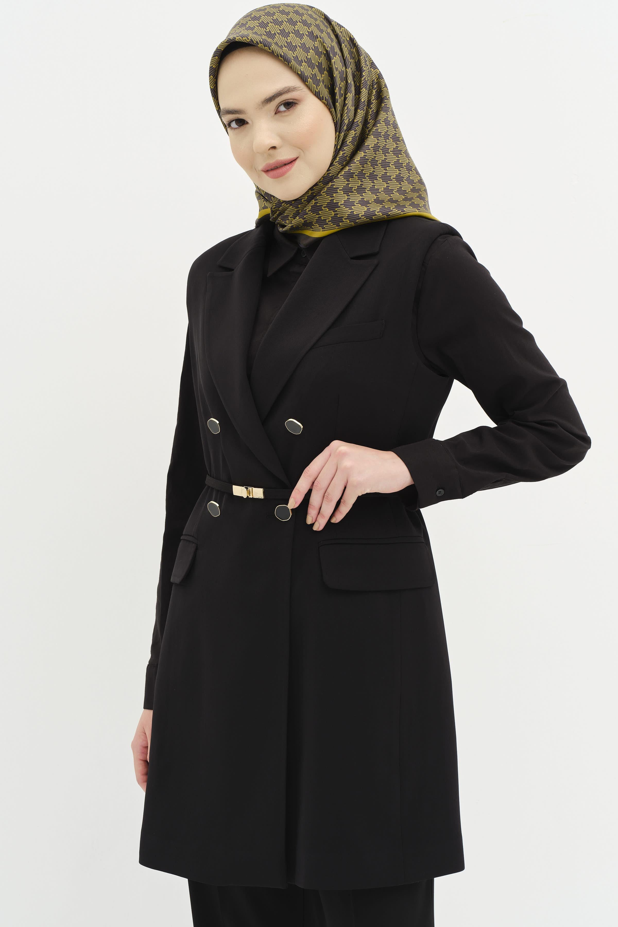 Pantolon Yelek Takım - Siyah TUGBA