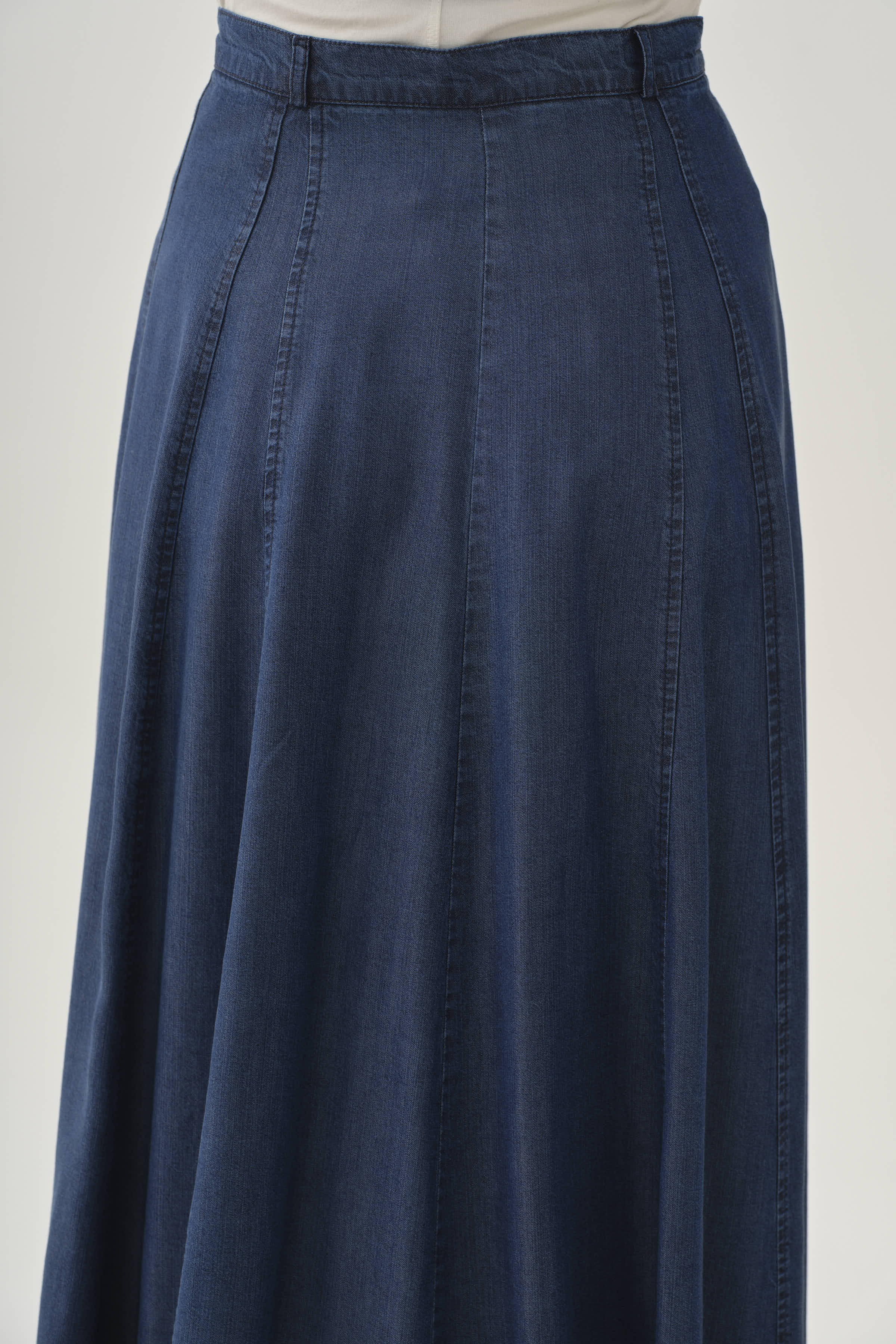 Parçalı Etek - İndigo TUGBA