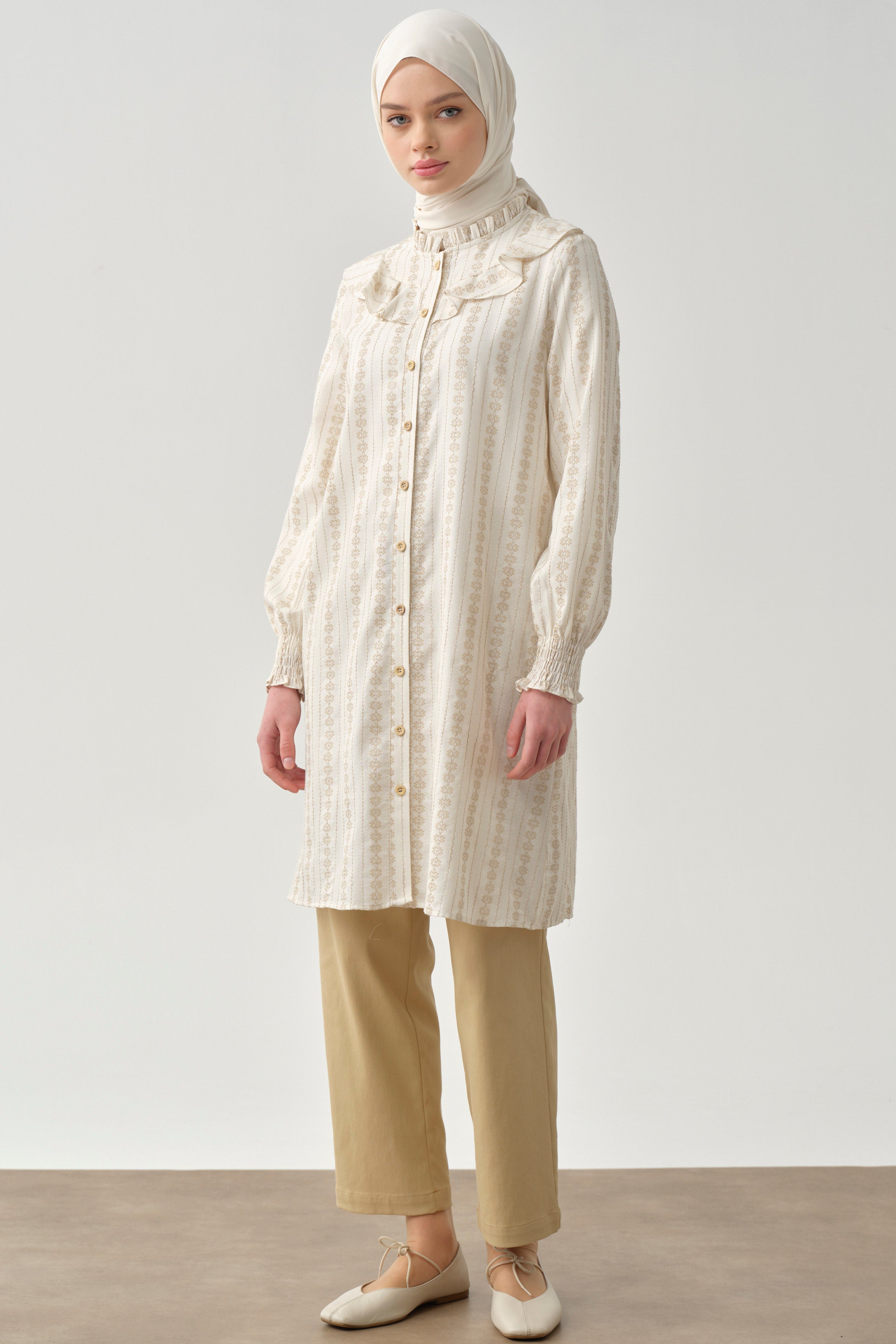 Pensli Havuç Pantolon - Bej TUGBA