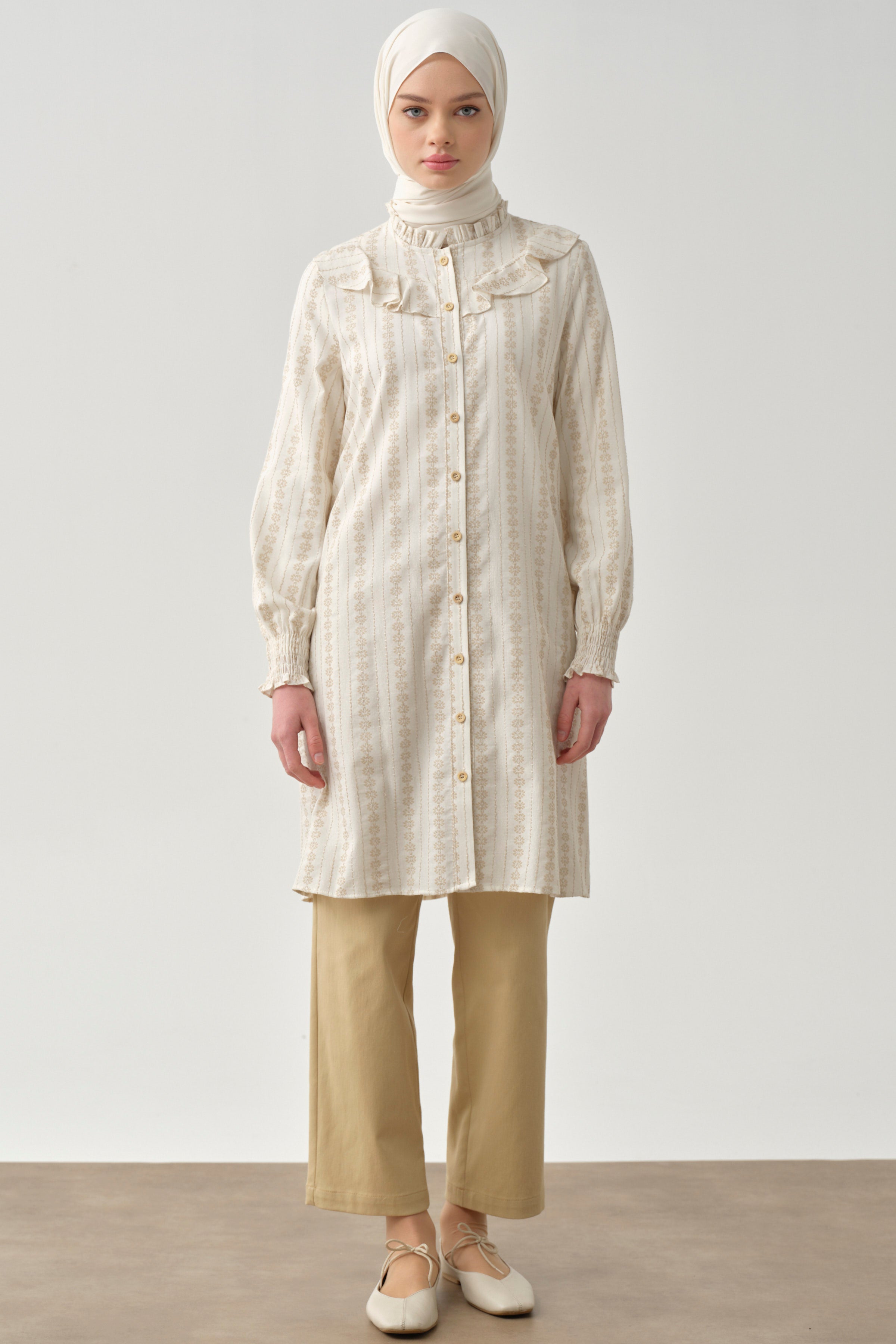 Pensli Havuç Pantolon - Bej TUGBA