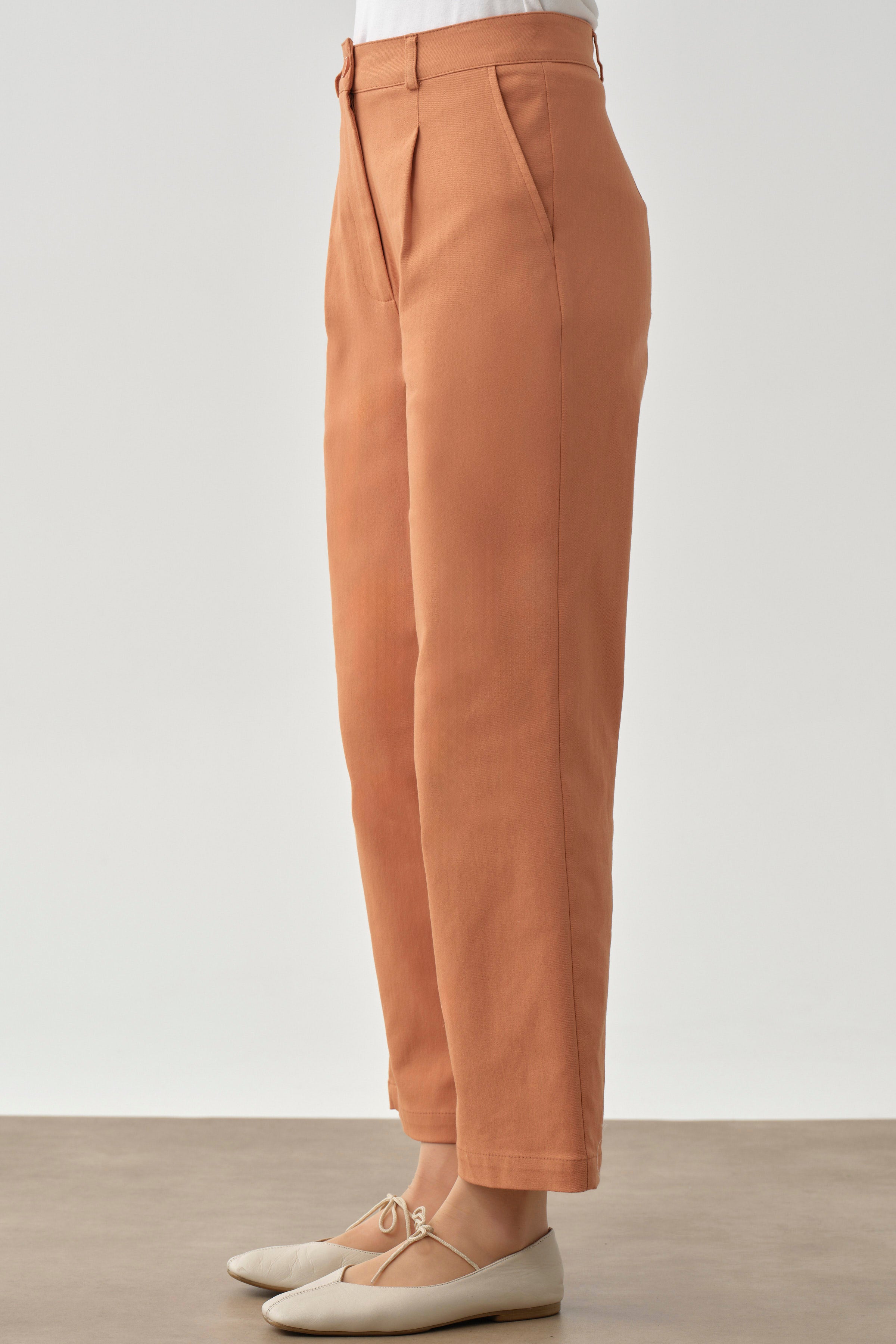 Pensli Havuç Pantolon - Oranj TUGBA