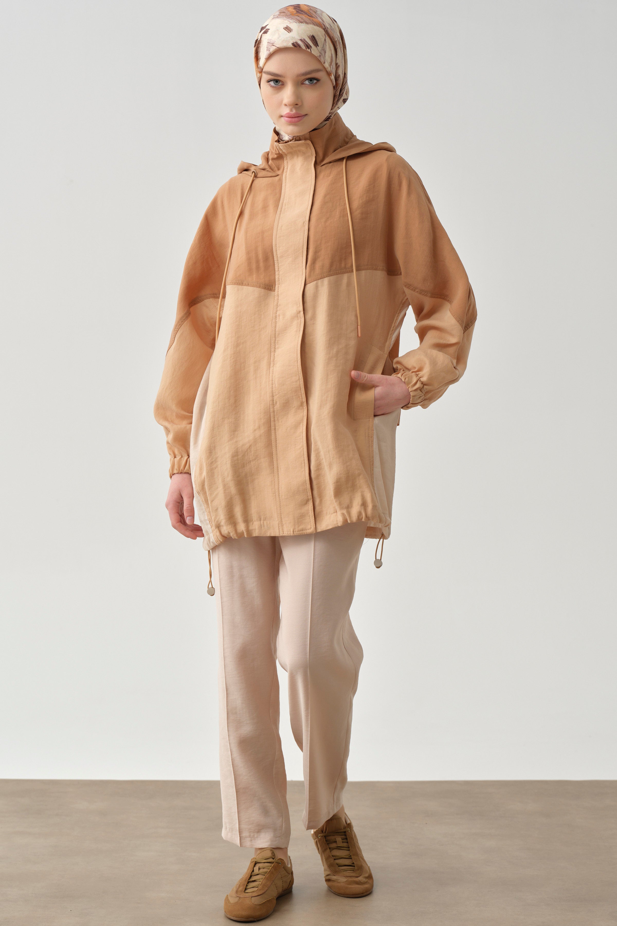 Pile Detaylı Pantolon - Bej TUGBA