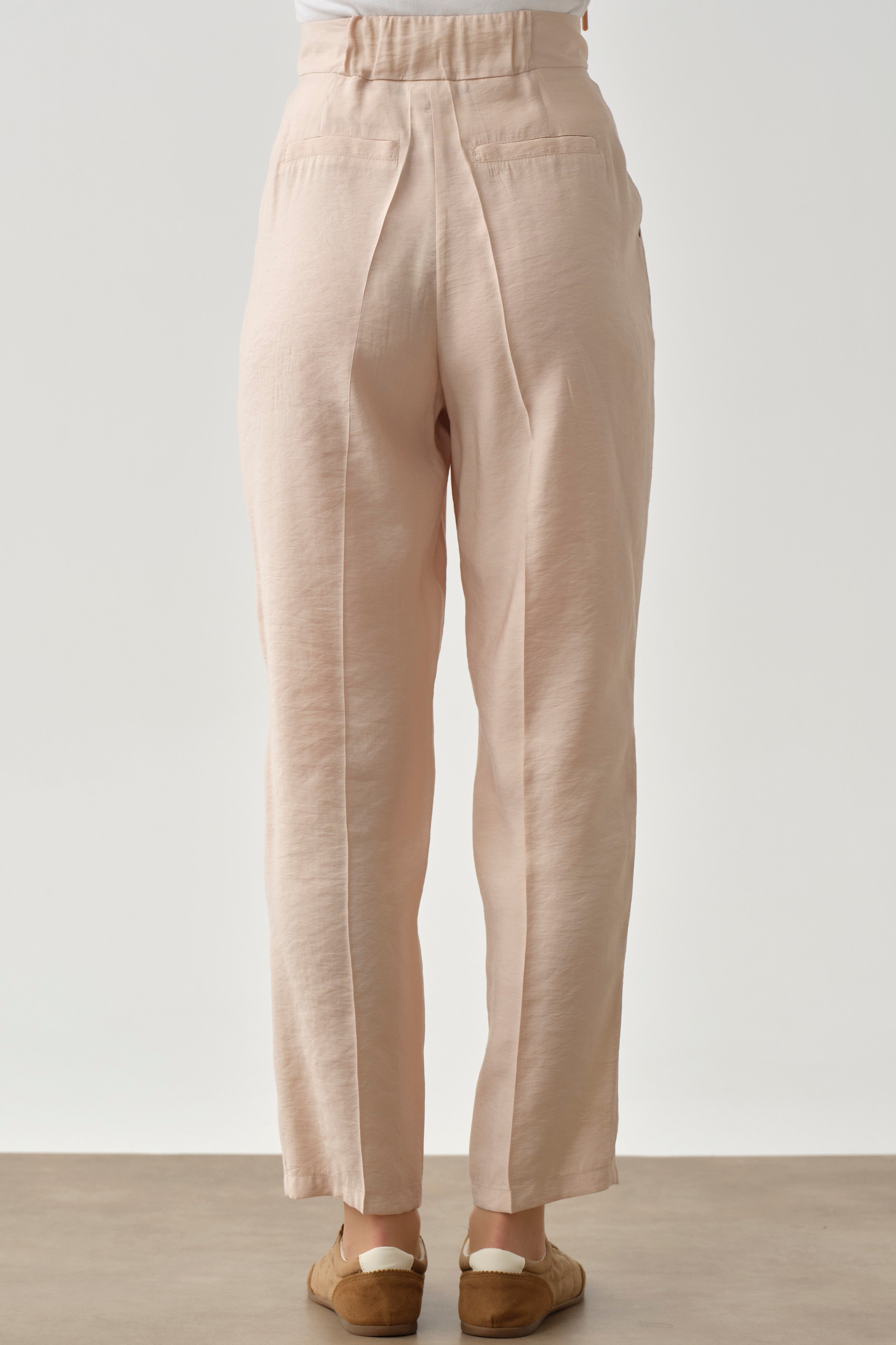 Pile Detaylı Pantolon - Bej TUGBA