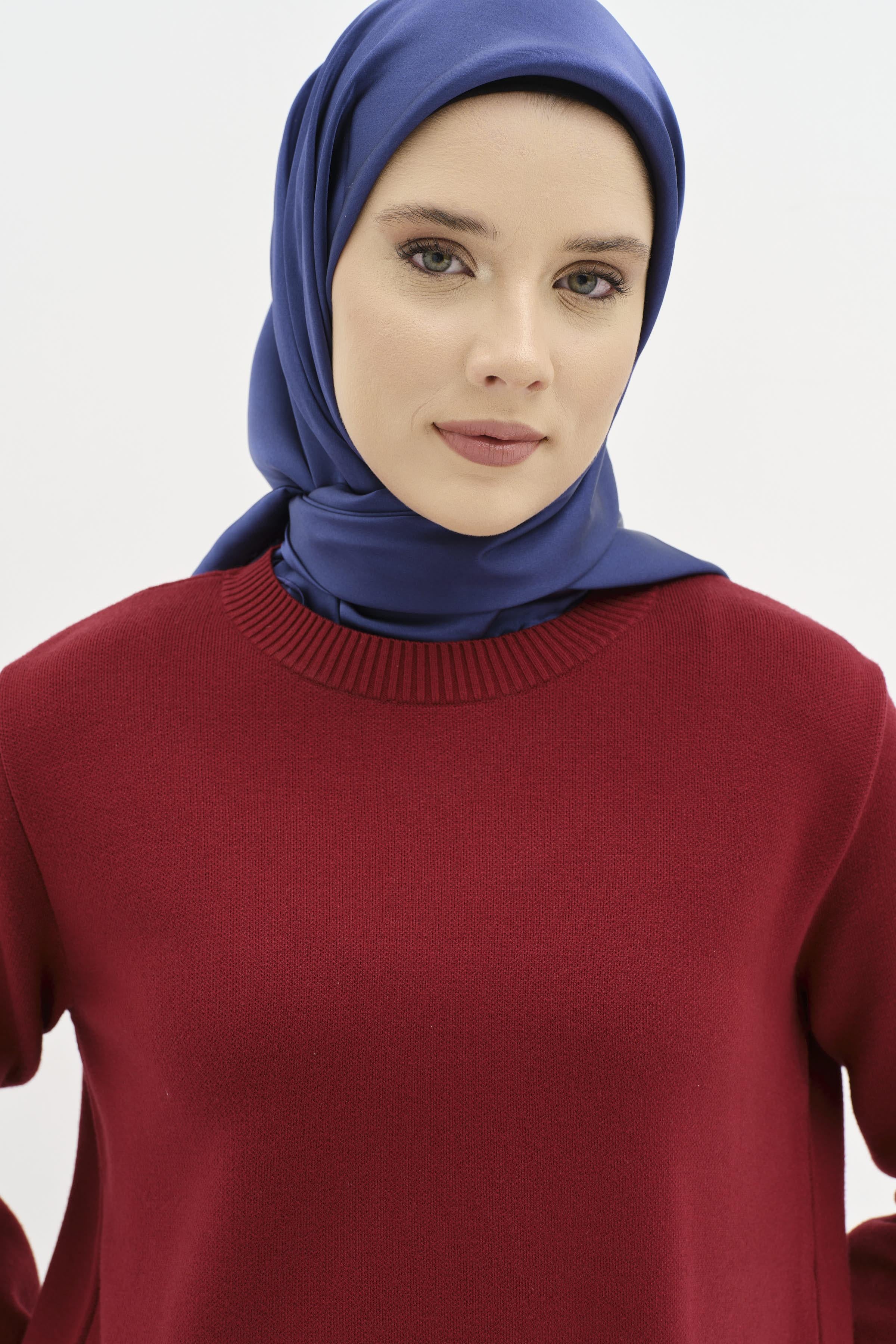 Pilise Etekli Triko Takım - Bordo TUGBA