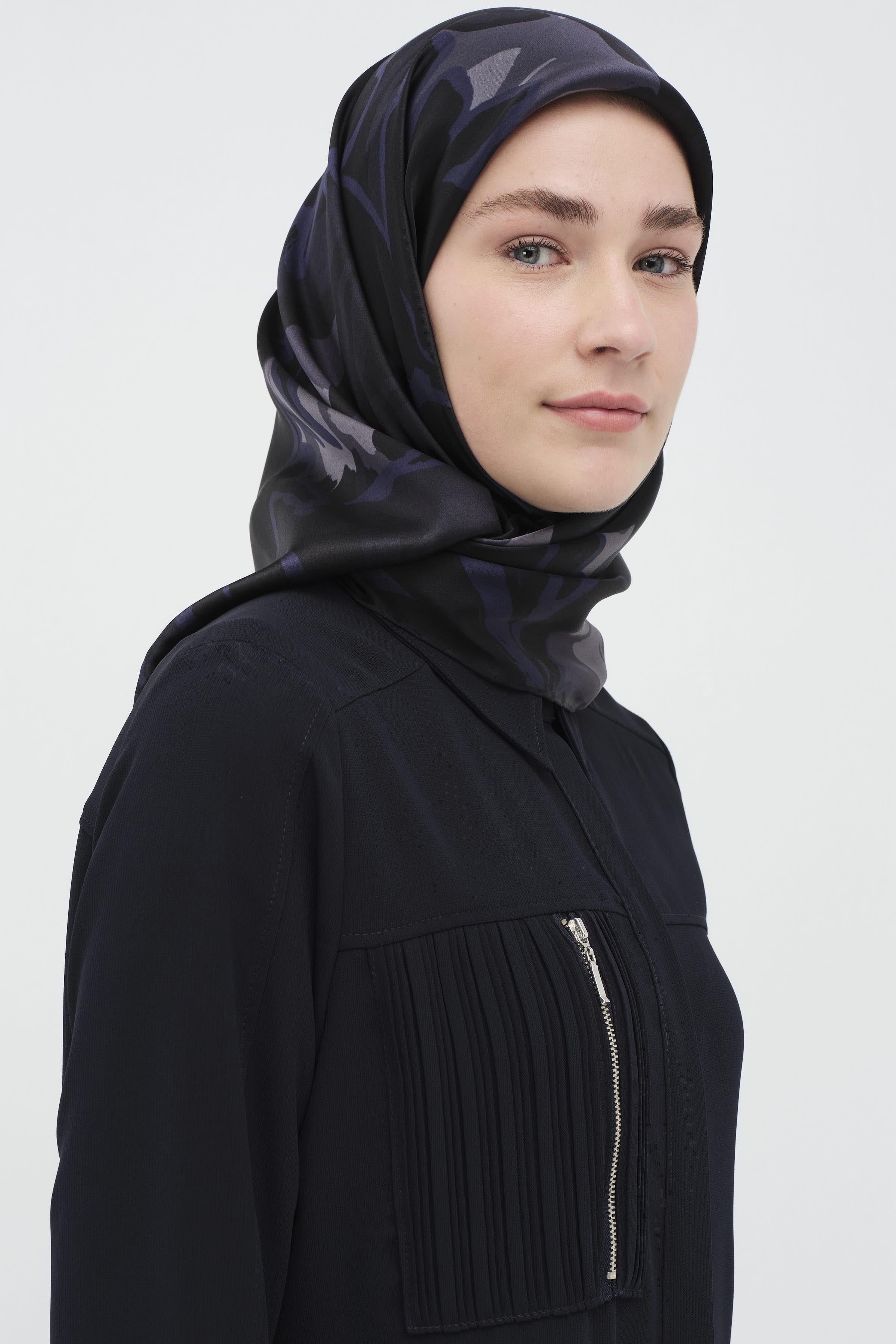 Plise Cep Detaylı Robalı Tunik - Lacivert TUGBA