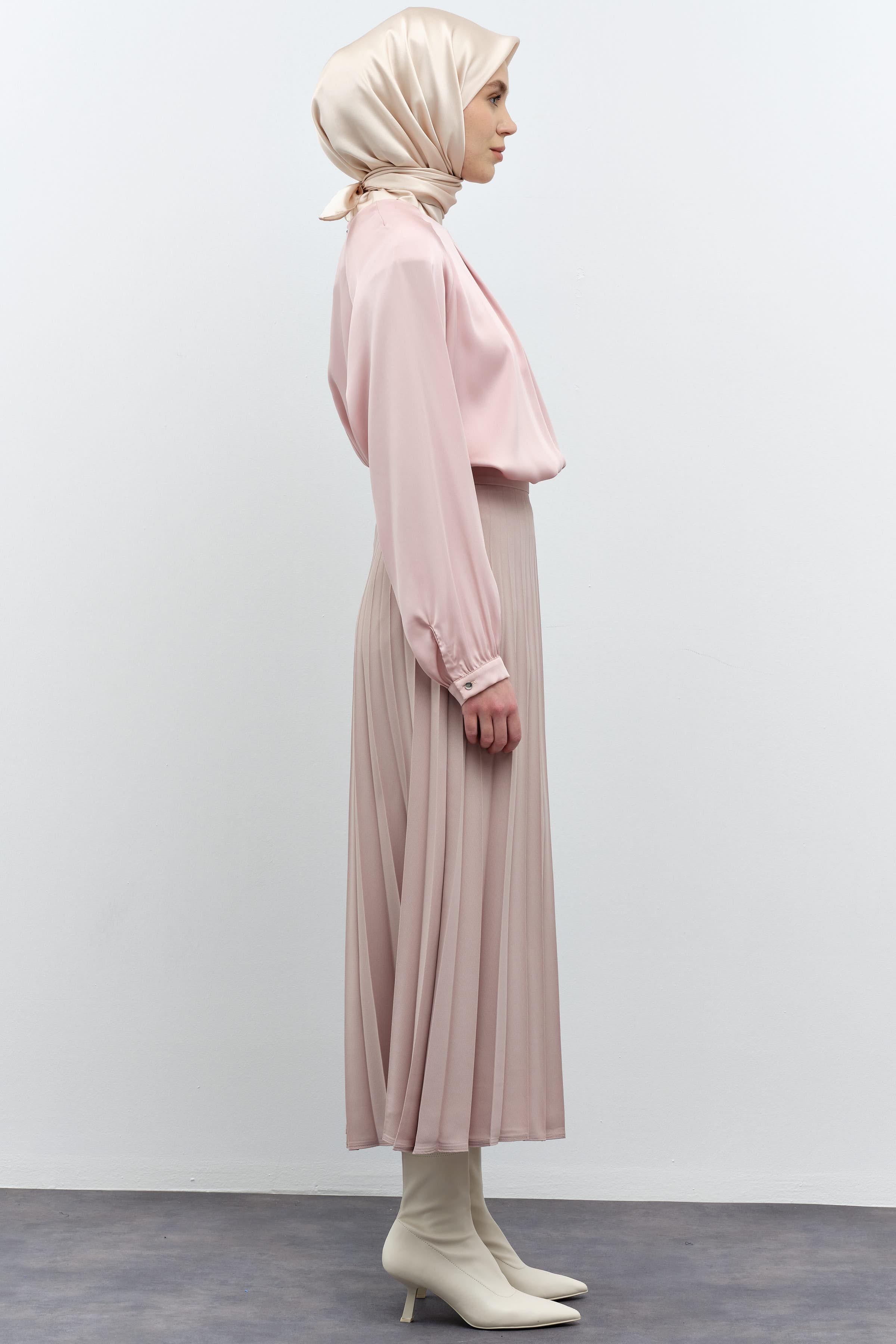 Plisoley Etek - Bej TUGBA