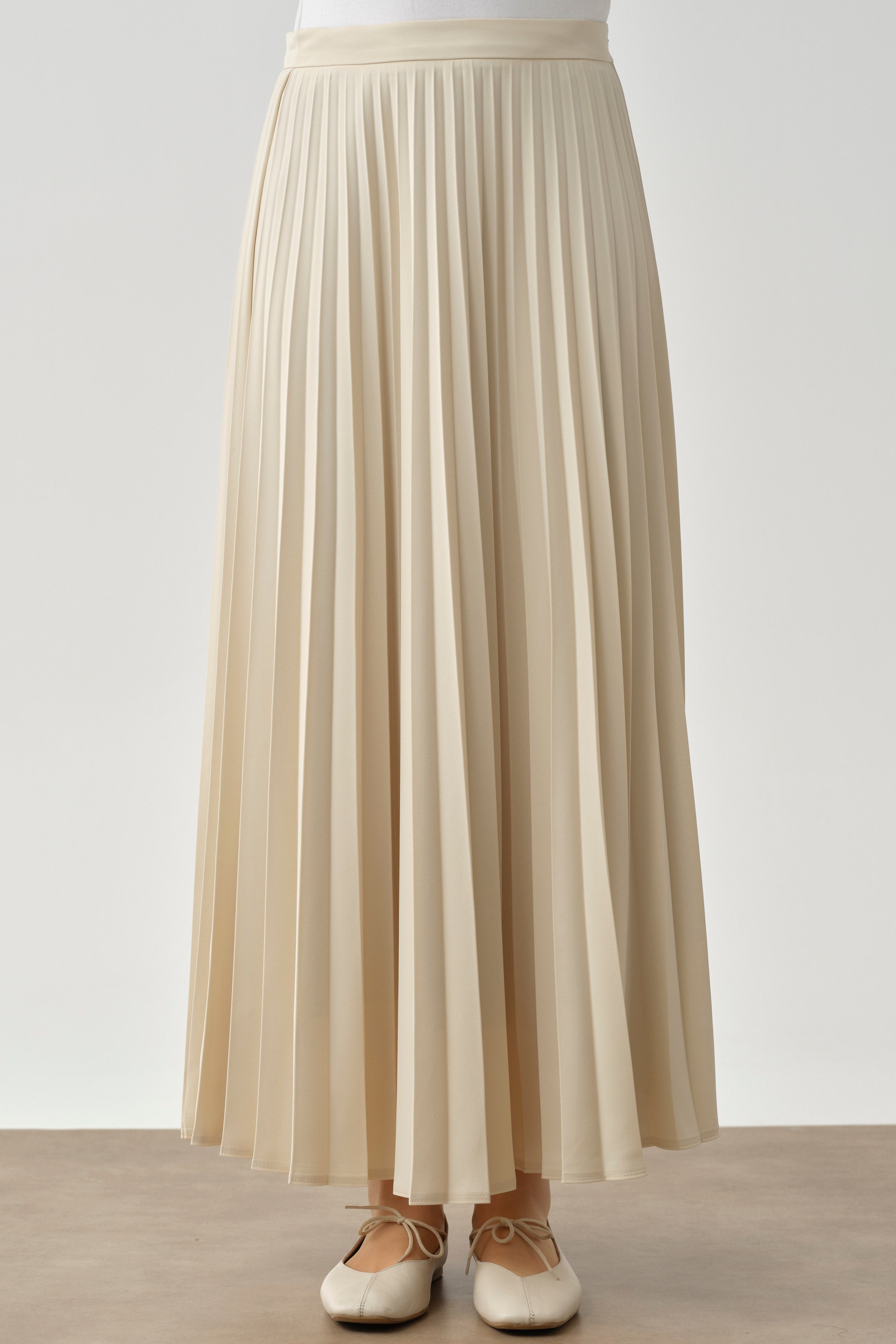 Plisoley Etek - Bej TUGBA