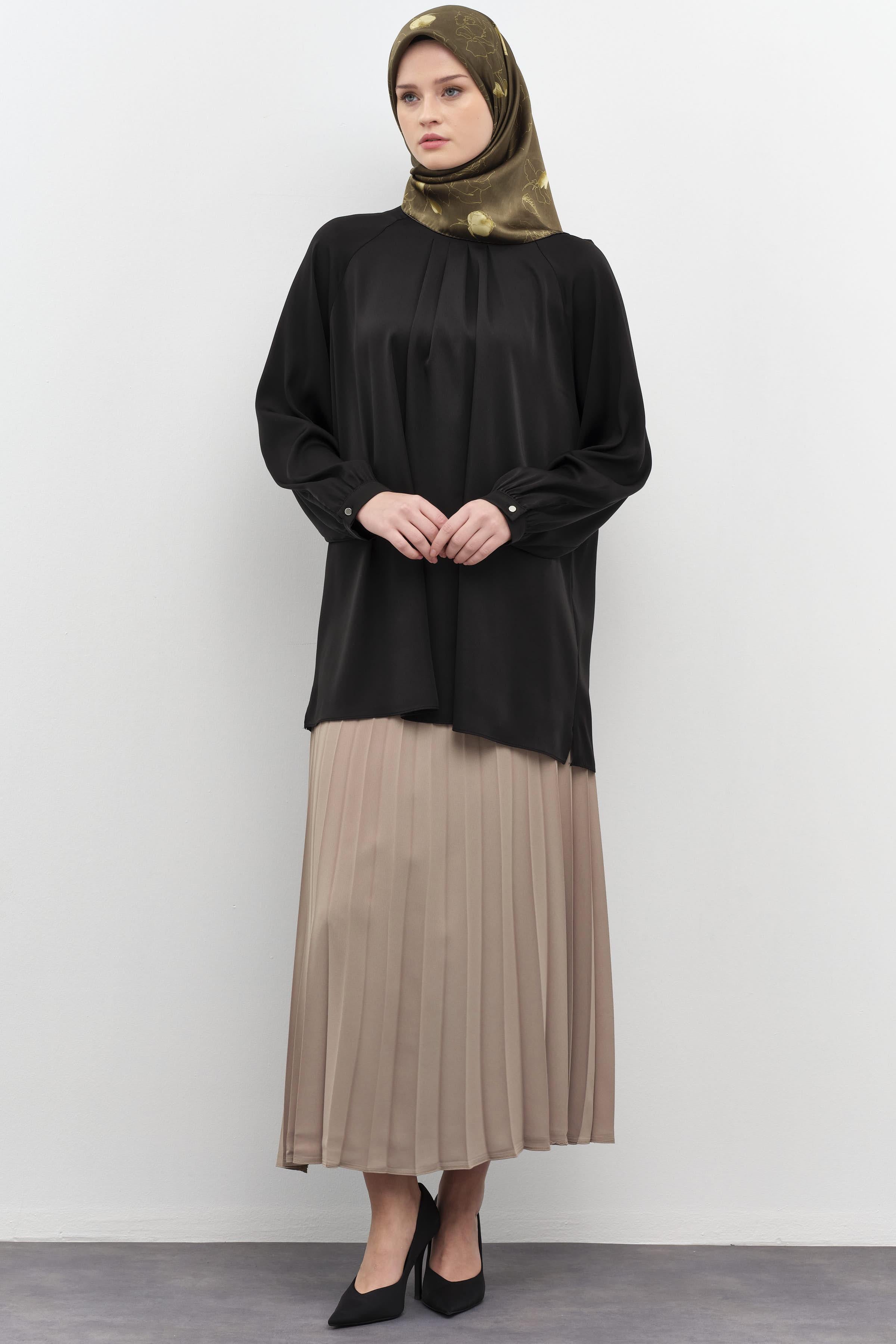 Plisoley Etek - Camel TUGBA