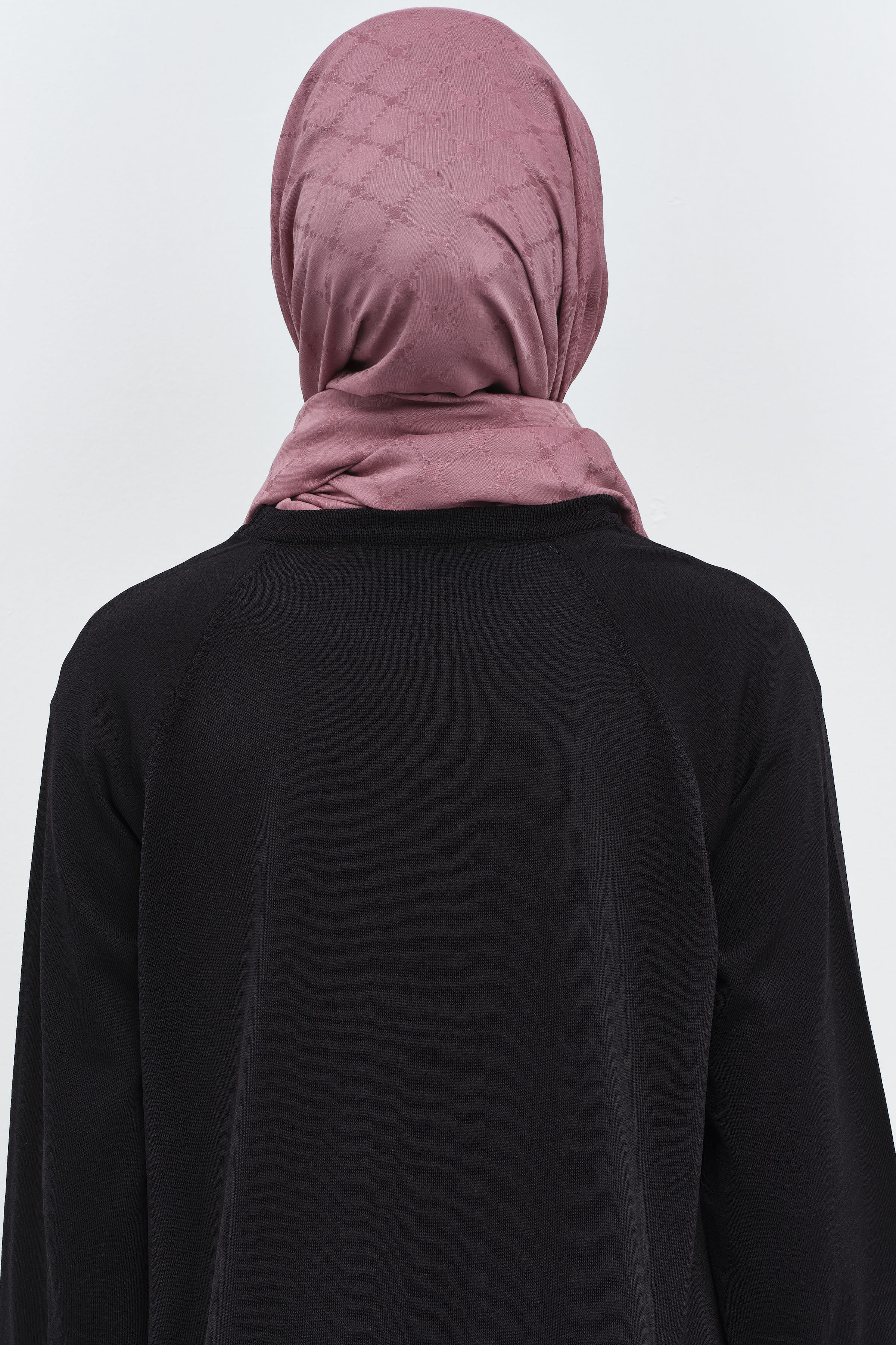 Puan Kare Desen Viskon Şal - Gül Kurusu TUGBA