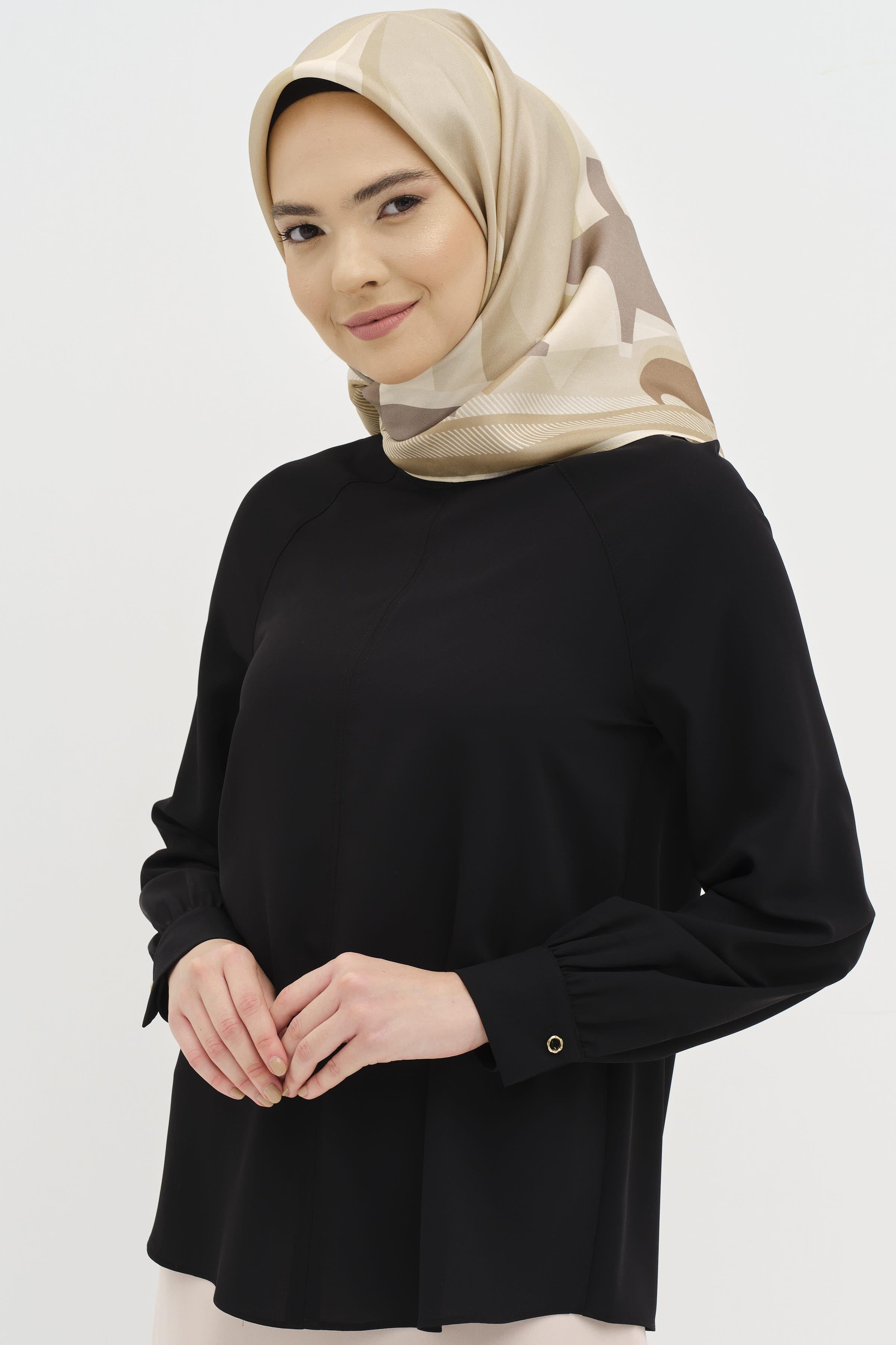 Reglan Kollu Bluz - Siyah TUGBA