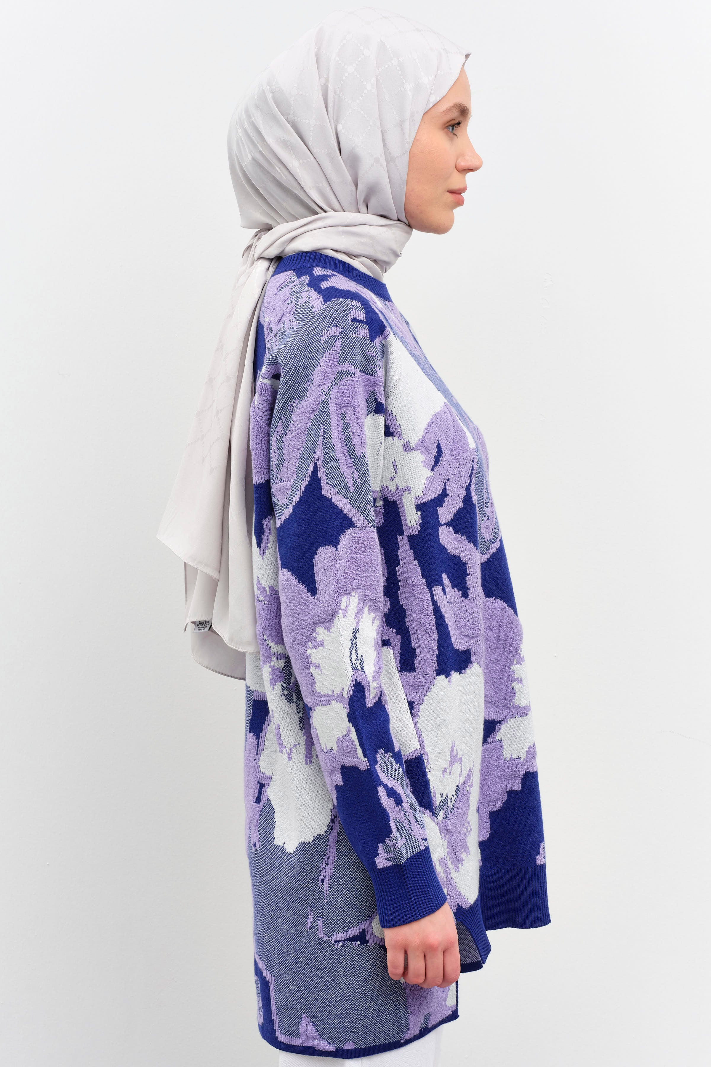 Reglan Kollu Triko Tunik - Saks TUGBA