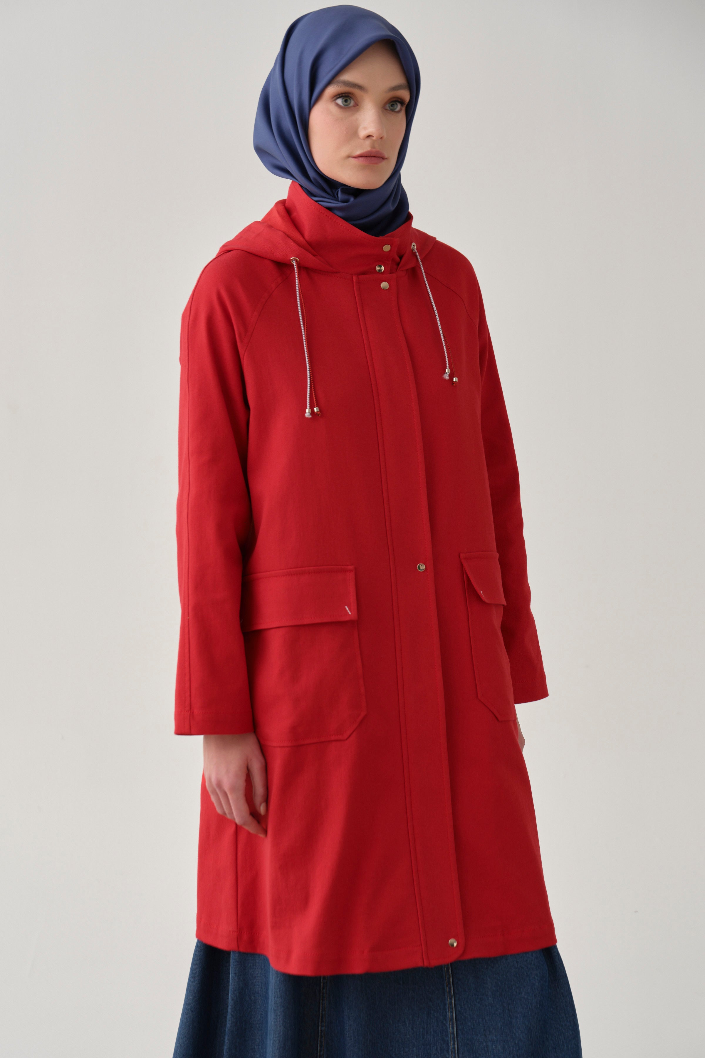 Reglan Kollu Yağmurluk - Mercan TUGBA