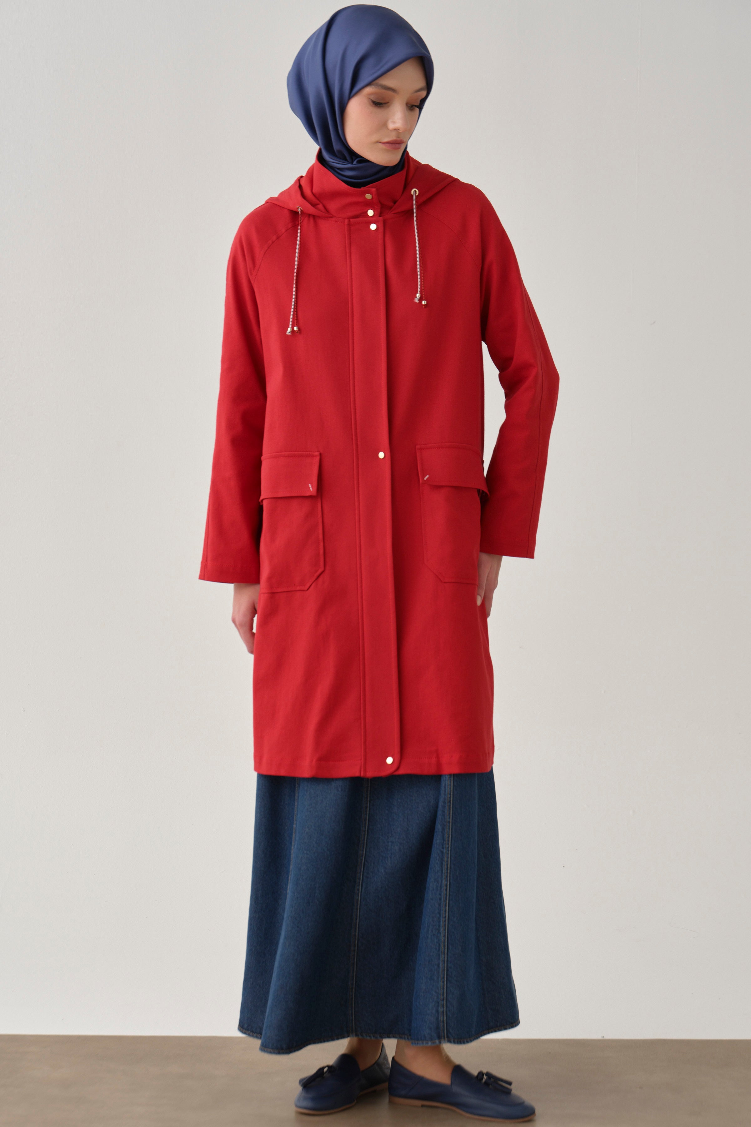 Reglan Kollu Yağmurluk - Mercan TUGBA