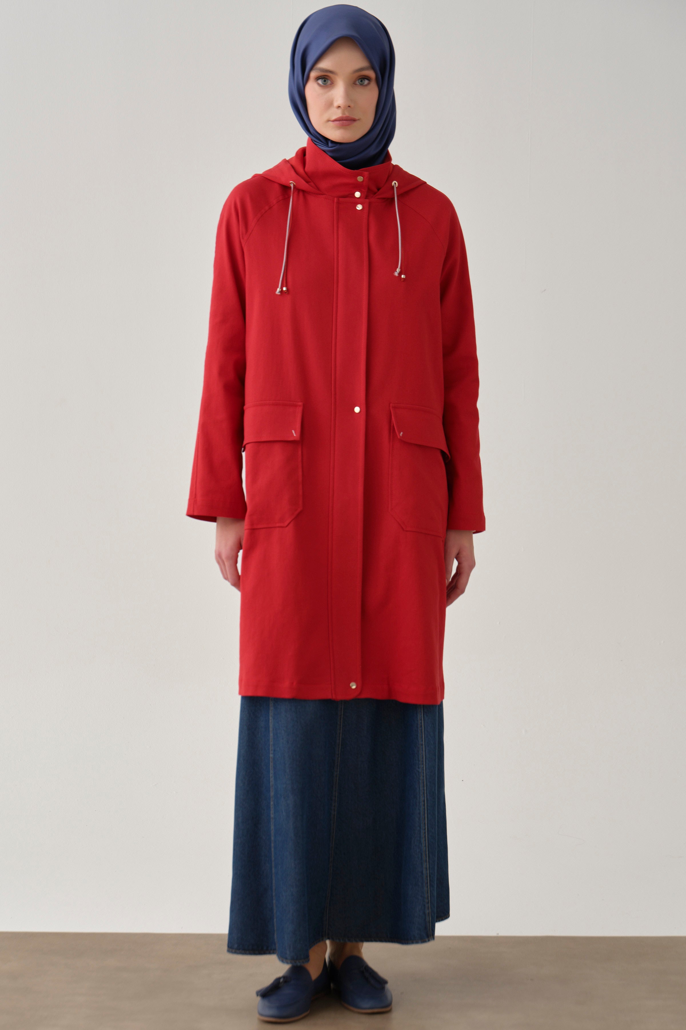 Reglan Kollu Yağmurluk - Mercan TUGBA