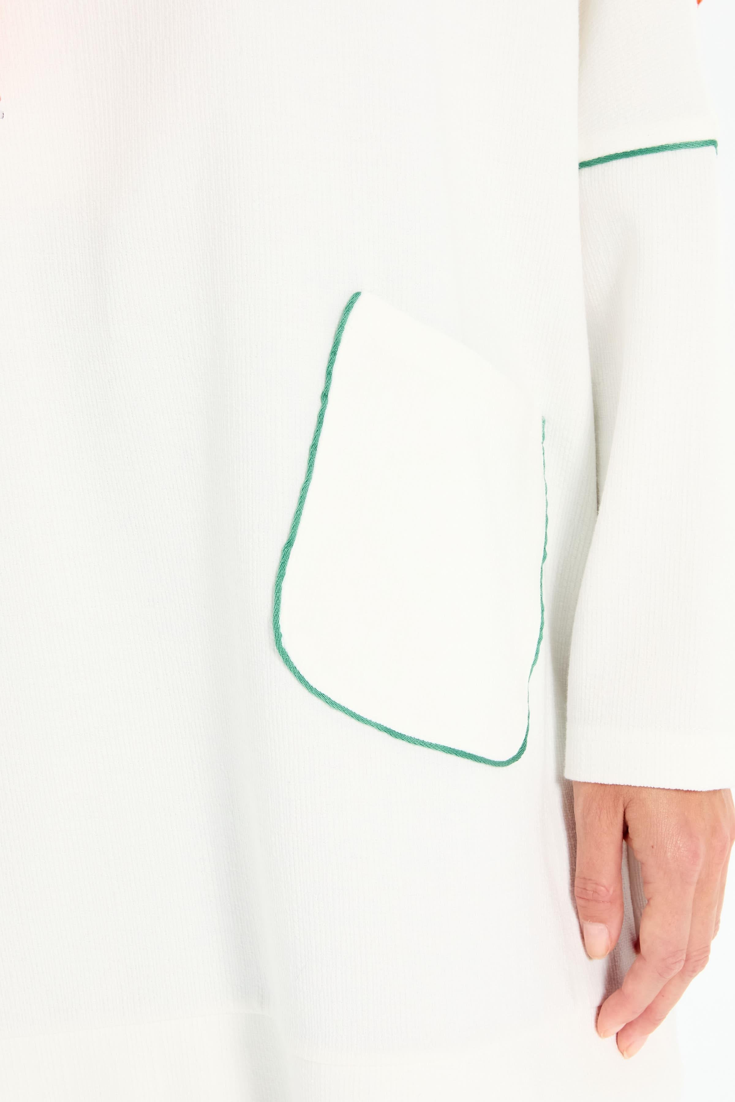 Renkli Biyeli Oversize Sweat - Ekru TUGBA