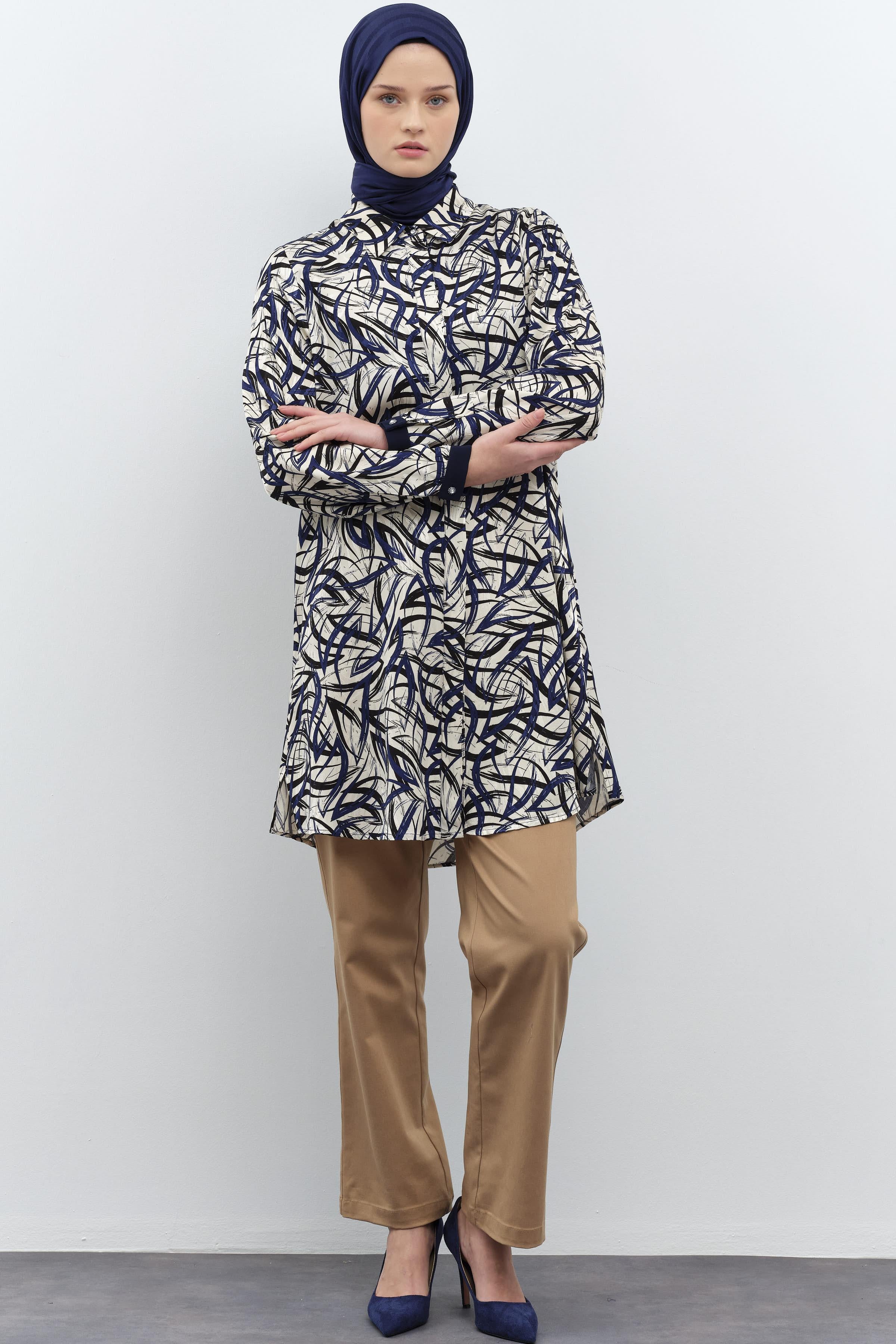 Rivet Detaylı Kanvas Pantolon - Camel TUGBA