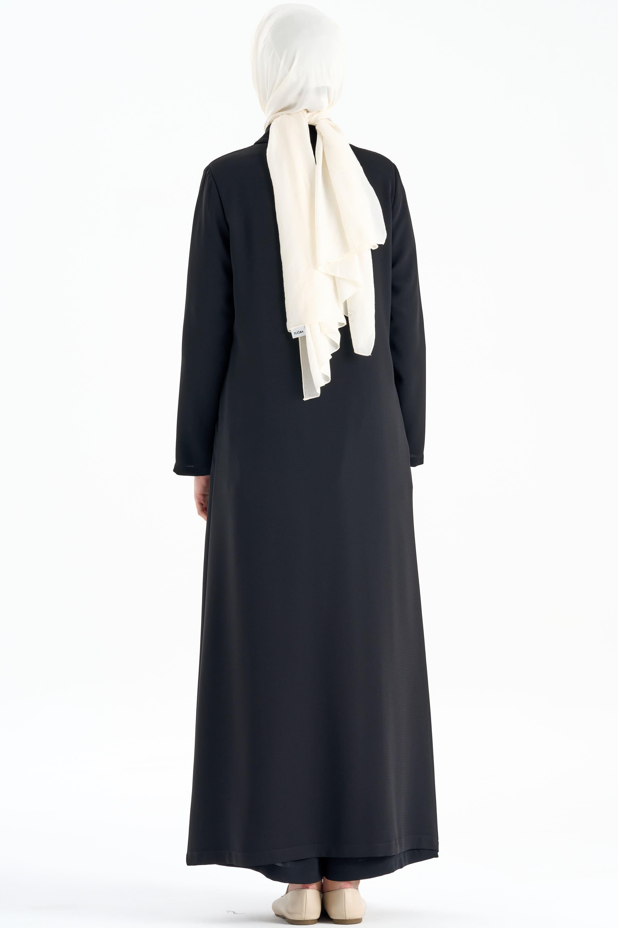 Roba Detaylı Pardesü - Siyah TUGBA