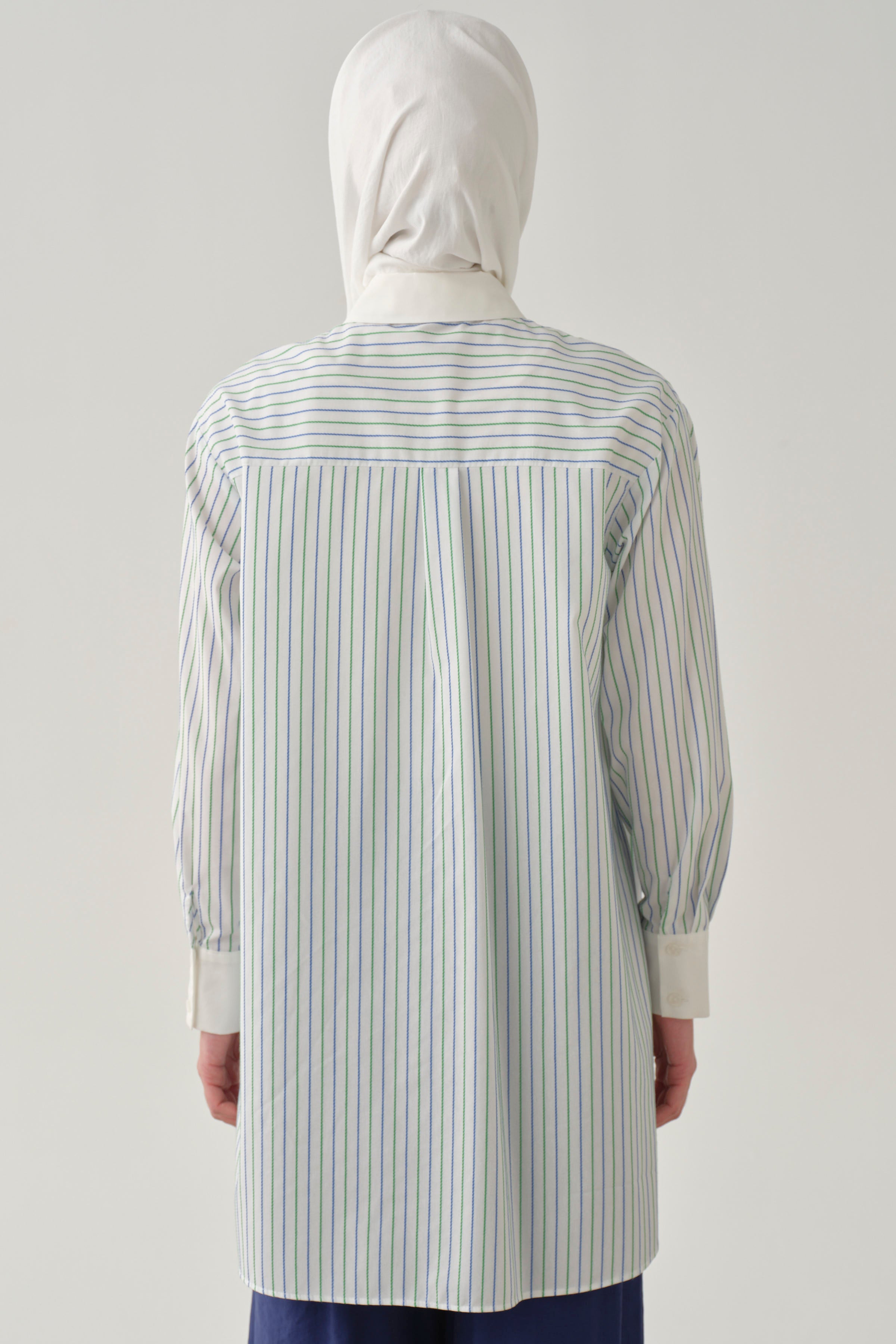 Roba Kesikli Çizgili Tunik - Benetton Yeşili TUGBA