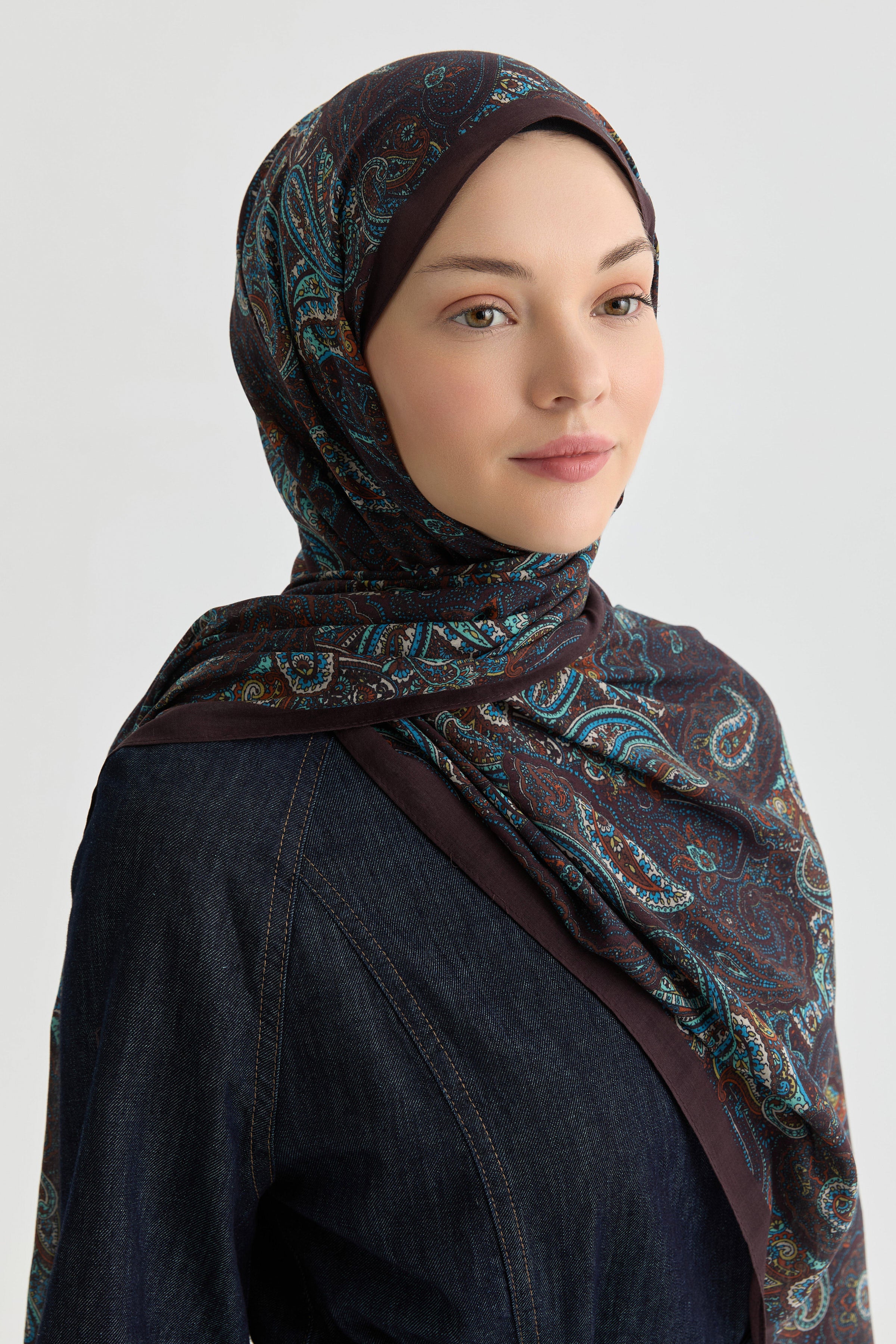 Dila Natural Şal - Bordo TUGBA