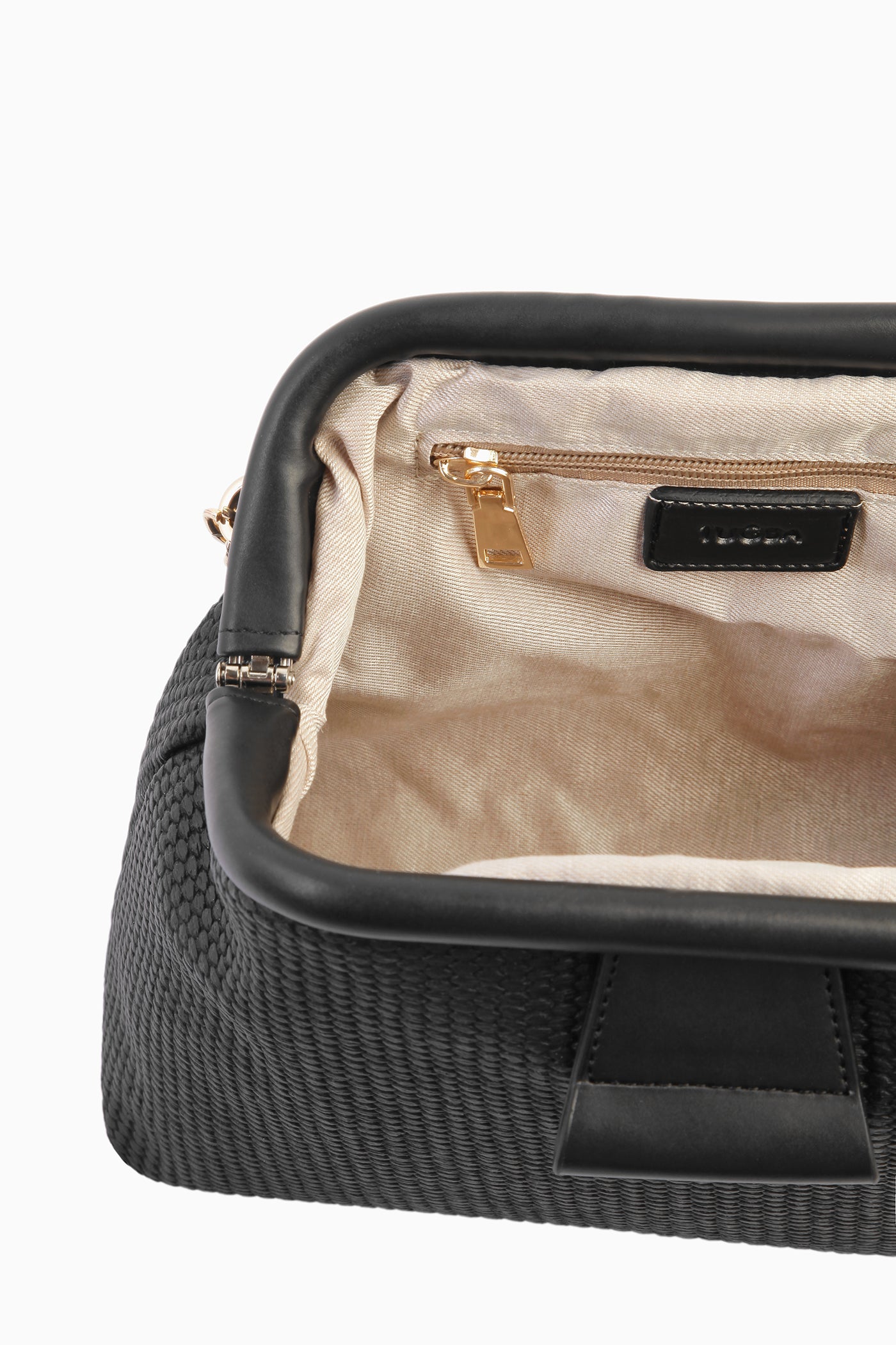 Sepet Örgü Detaylı Çanta - Siyah TUGBA