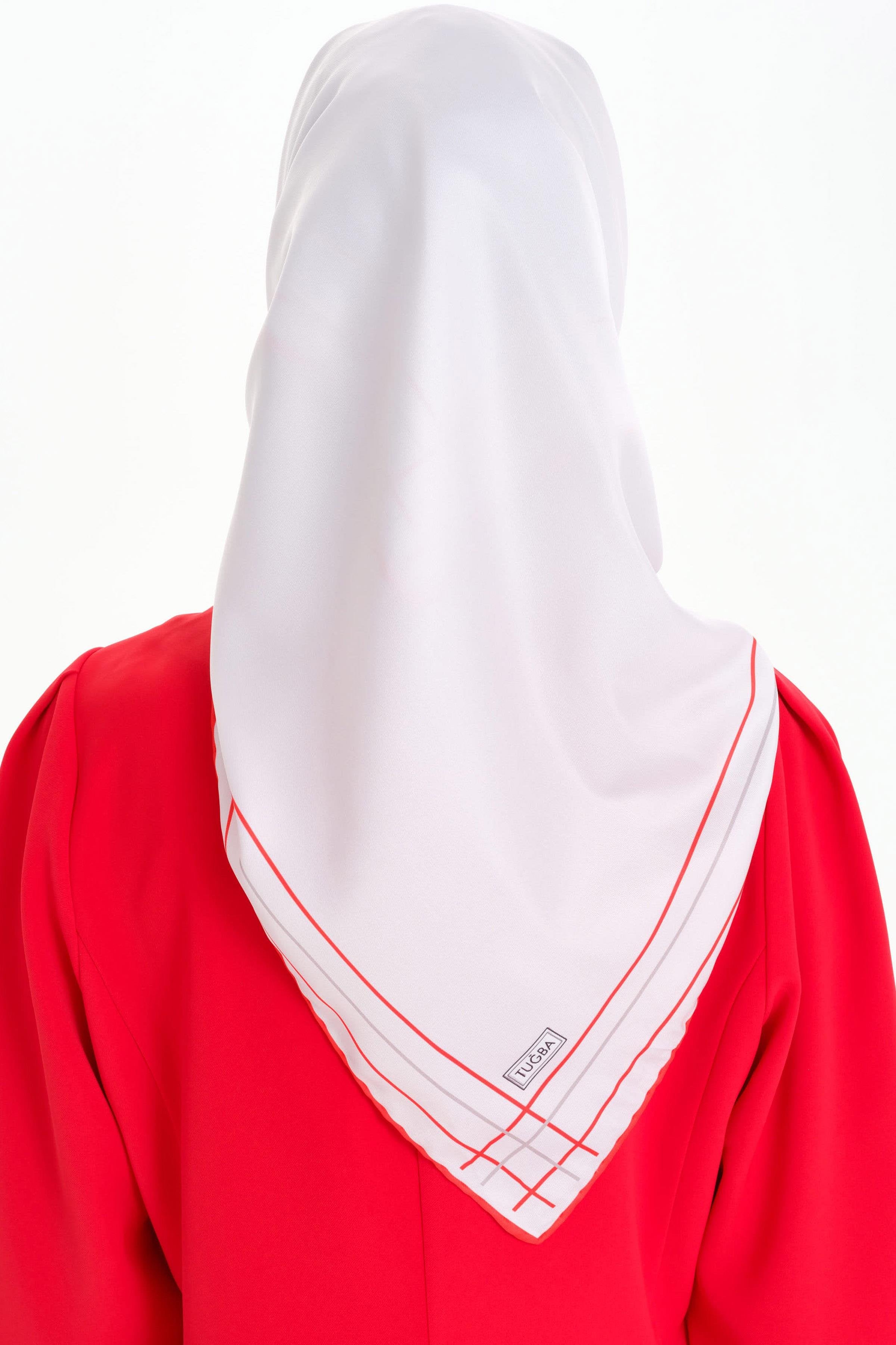 Şerit Çizgi Desenli Stil Eşarp - Bej TUGBA